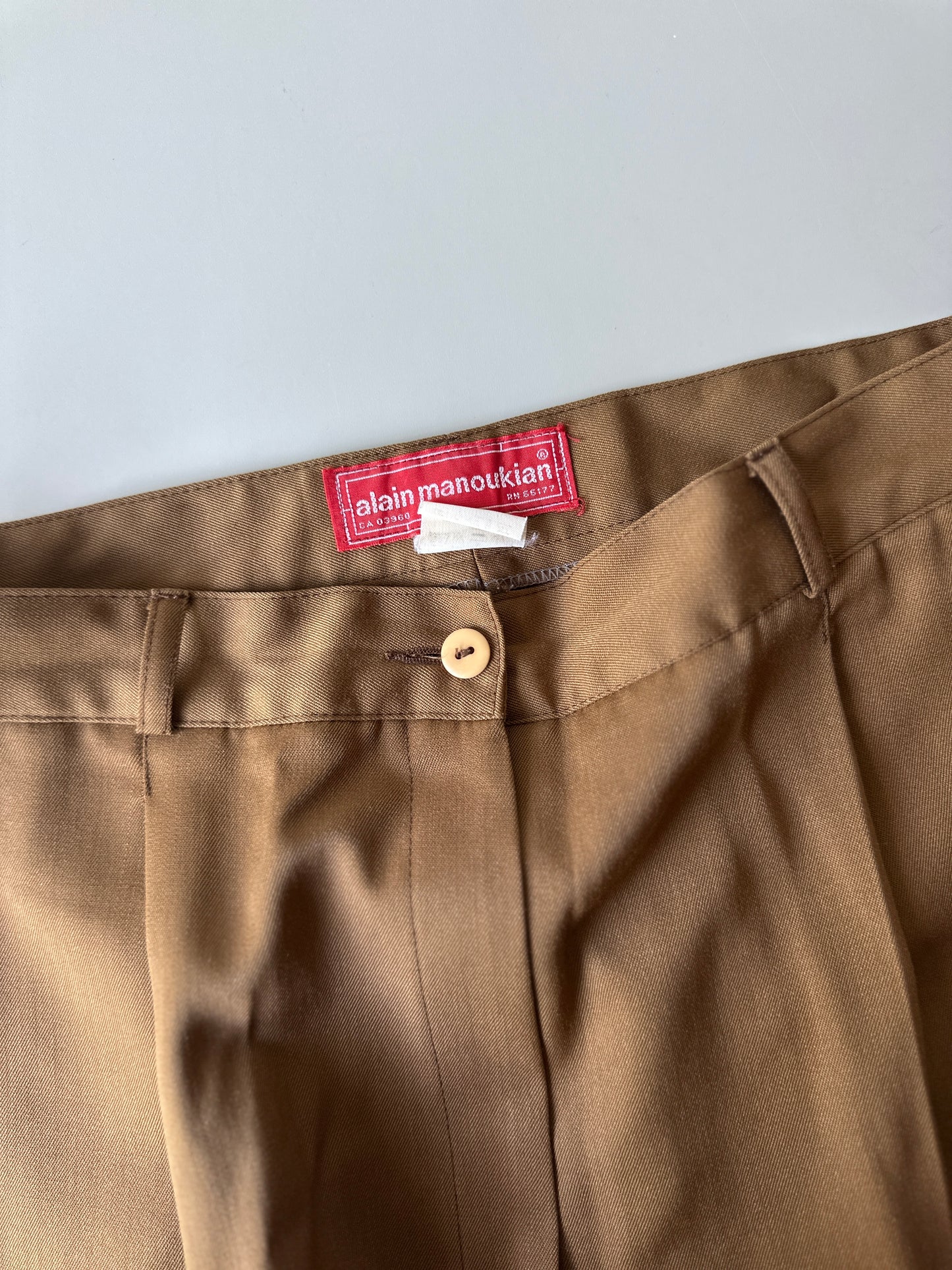 brown high waist work pants