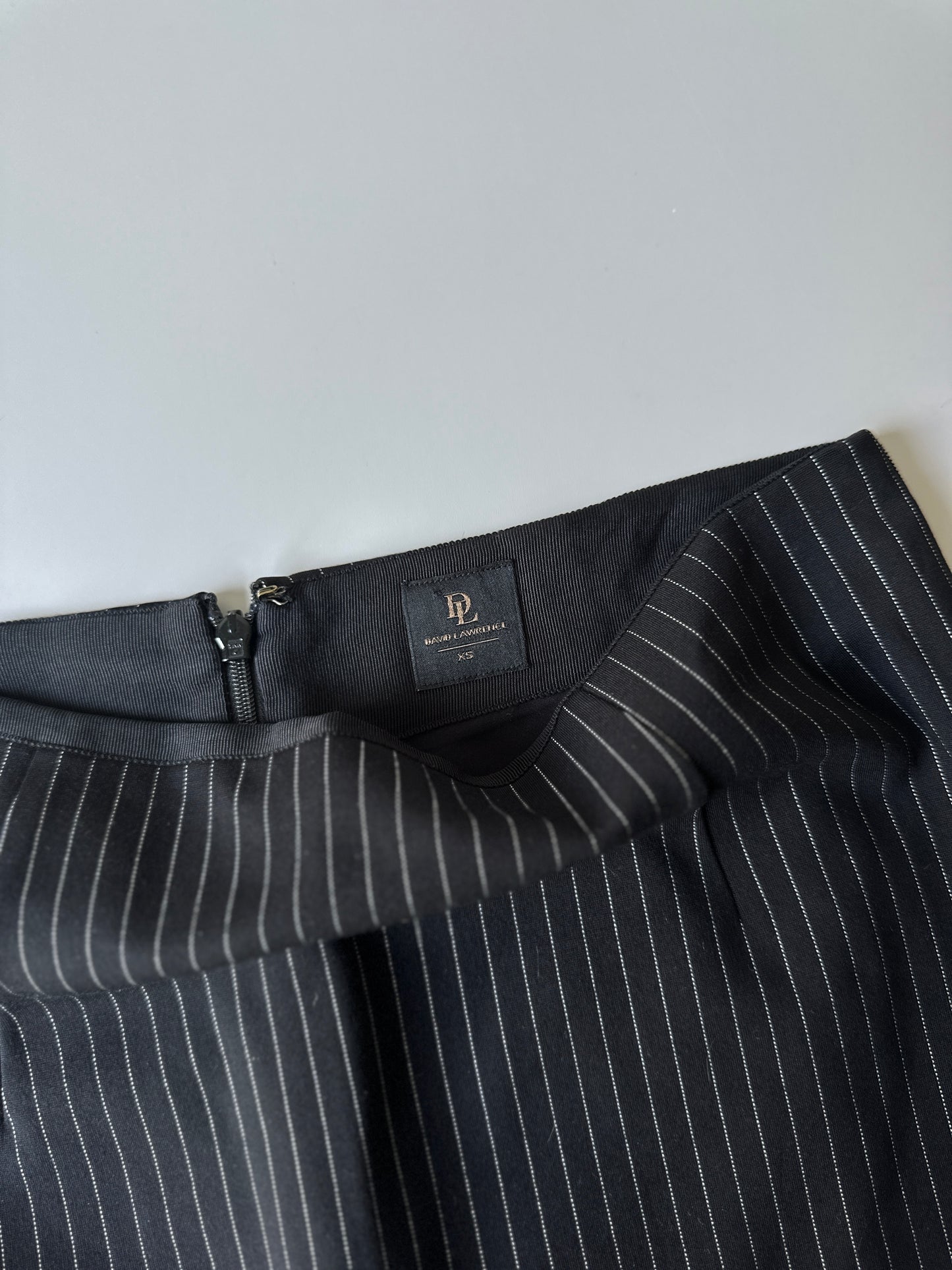 pinstriped high waist skirt