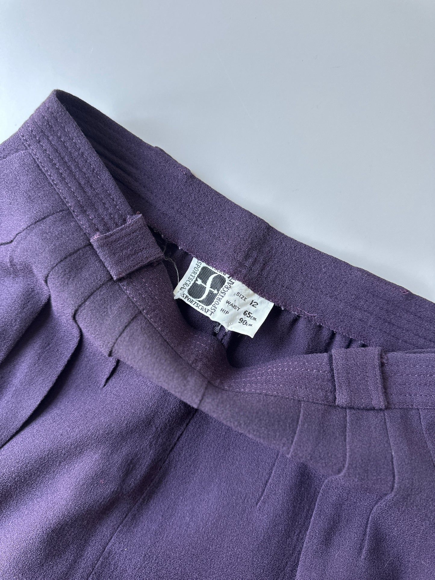 purple high waisted pants