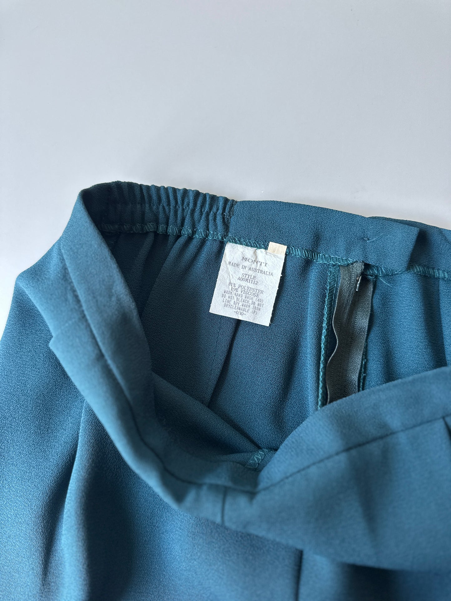 turquoise high waisted pants