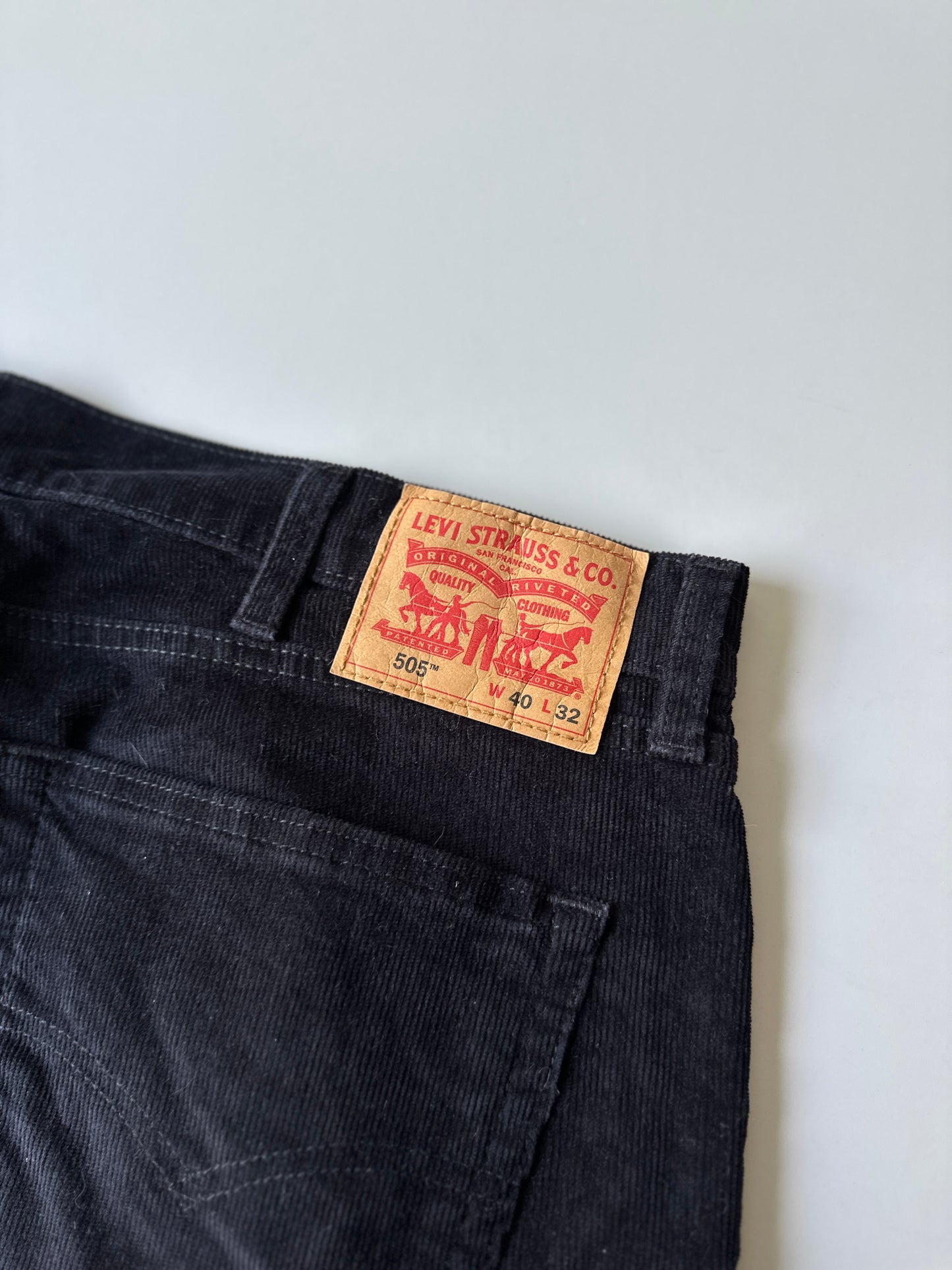 Levi's black corduroy pants