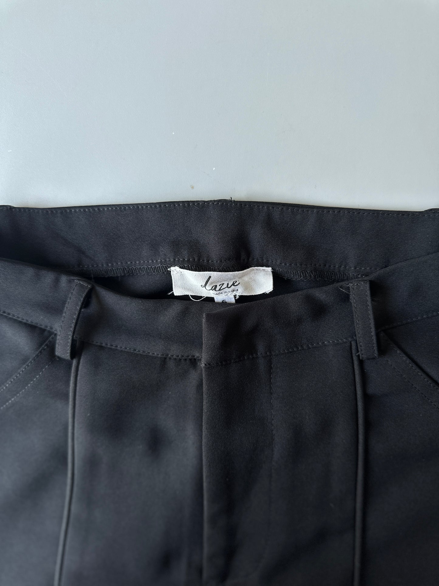 black flare high waist pants