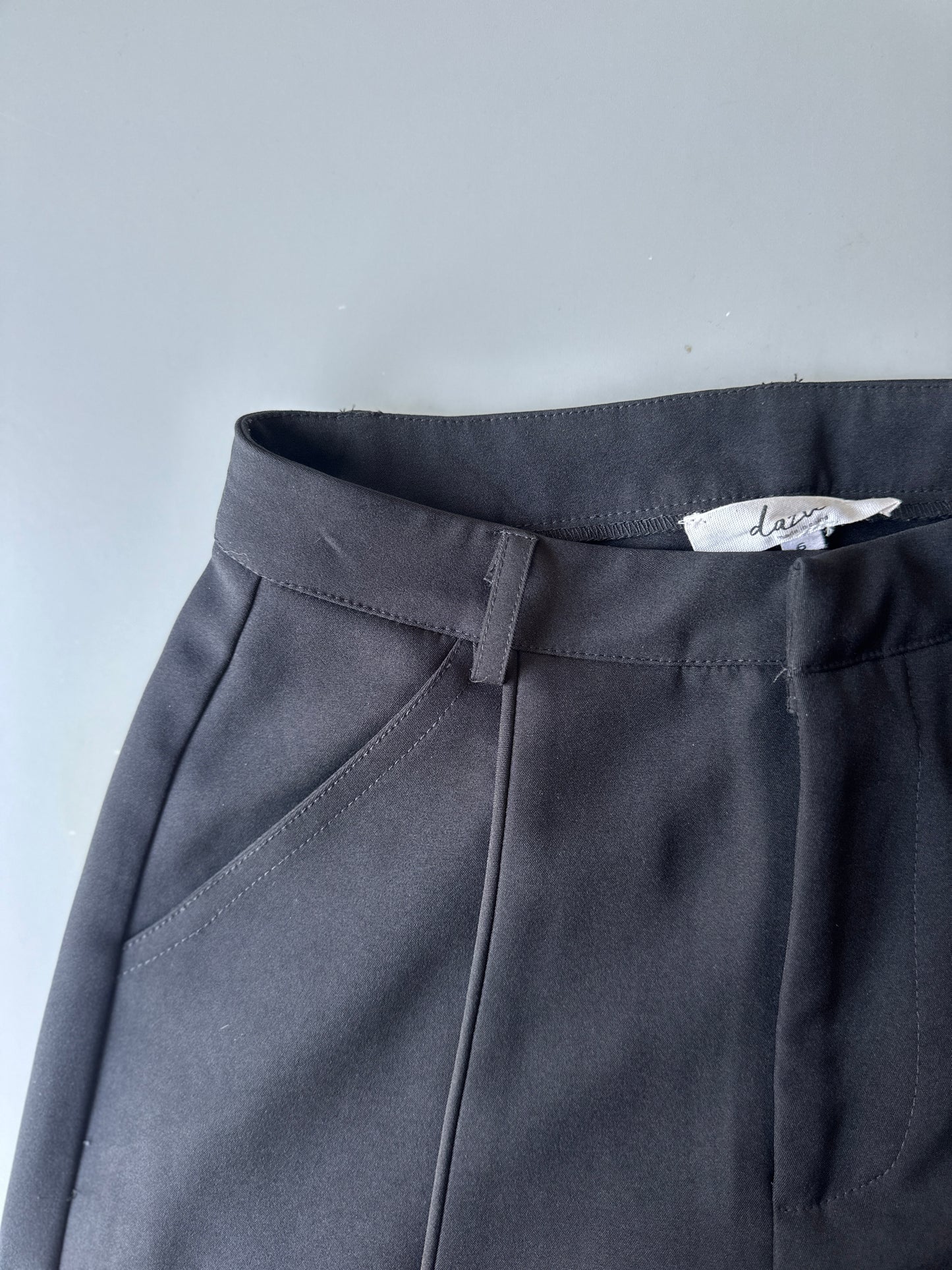 black flare high waist pants