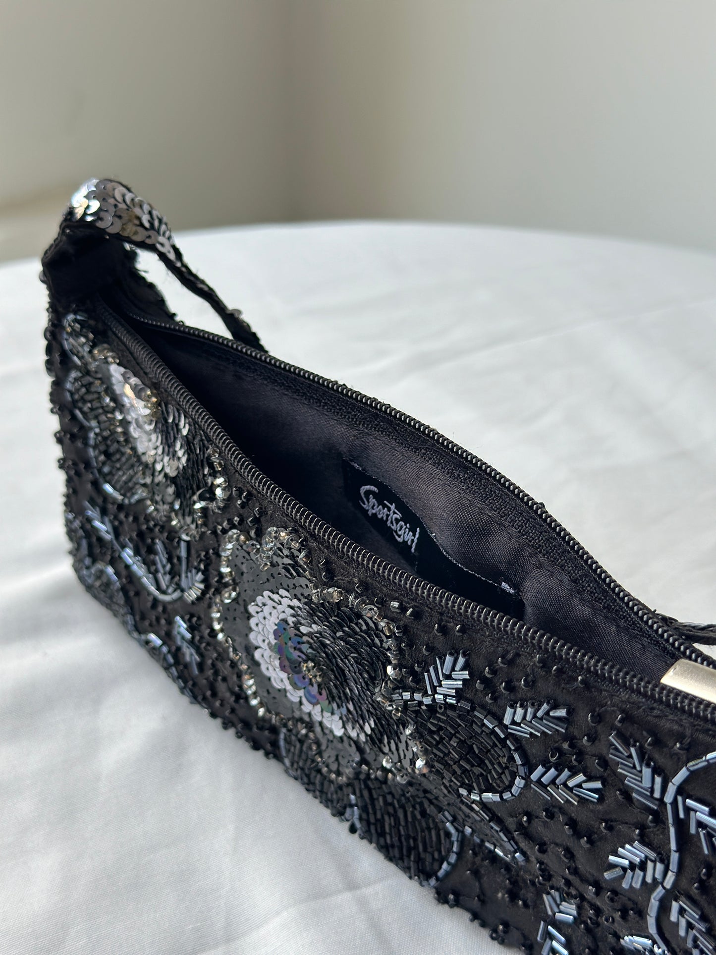 sequin sports girl purse
