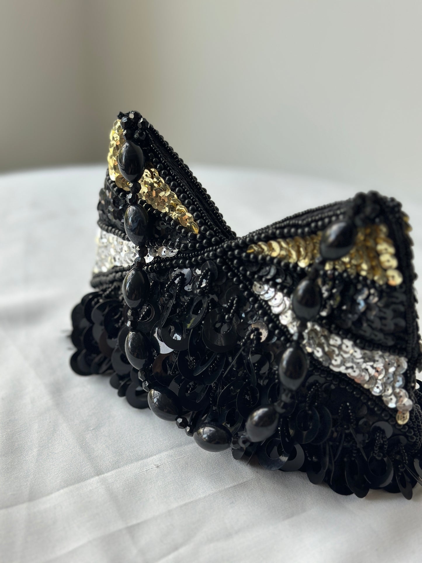 triple toned sequin purse