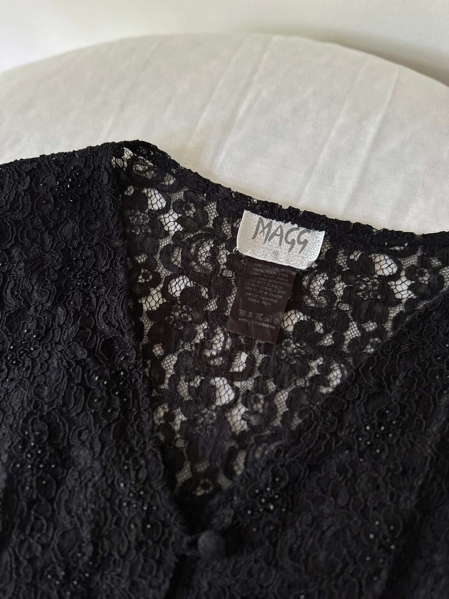 black lace vest