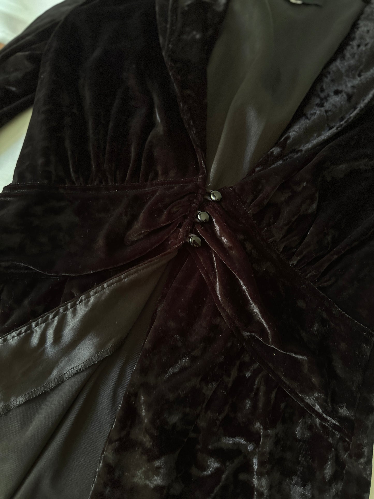 velvet long sleeve blouse