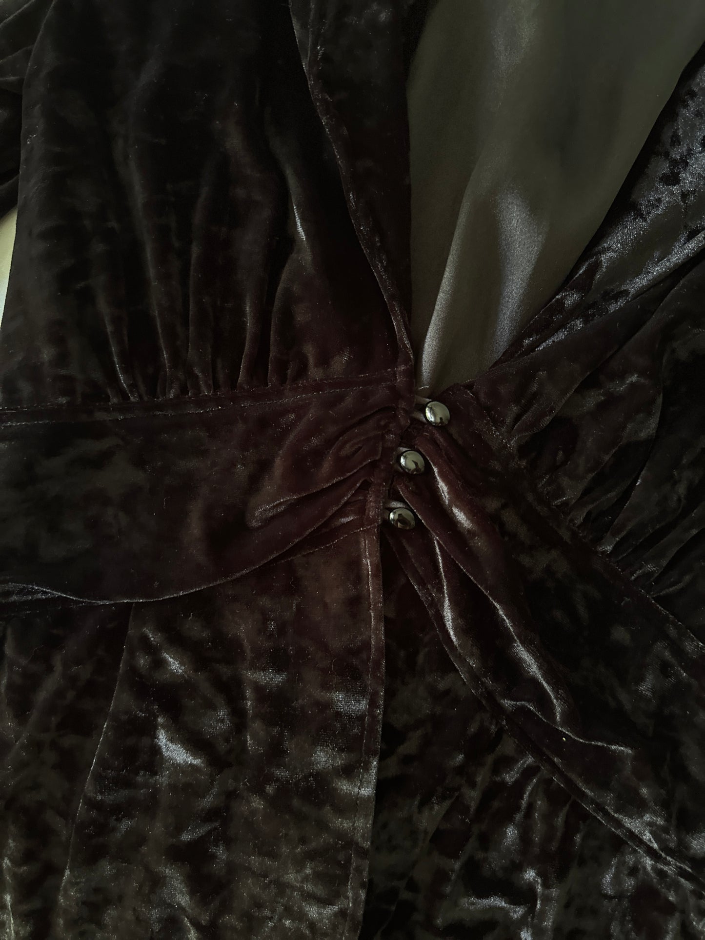 velvet long sleeve blouse
