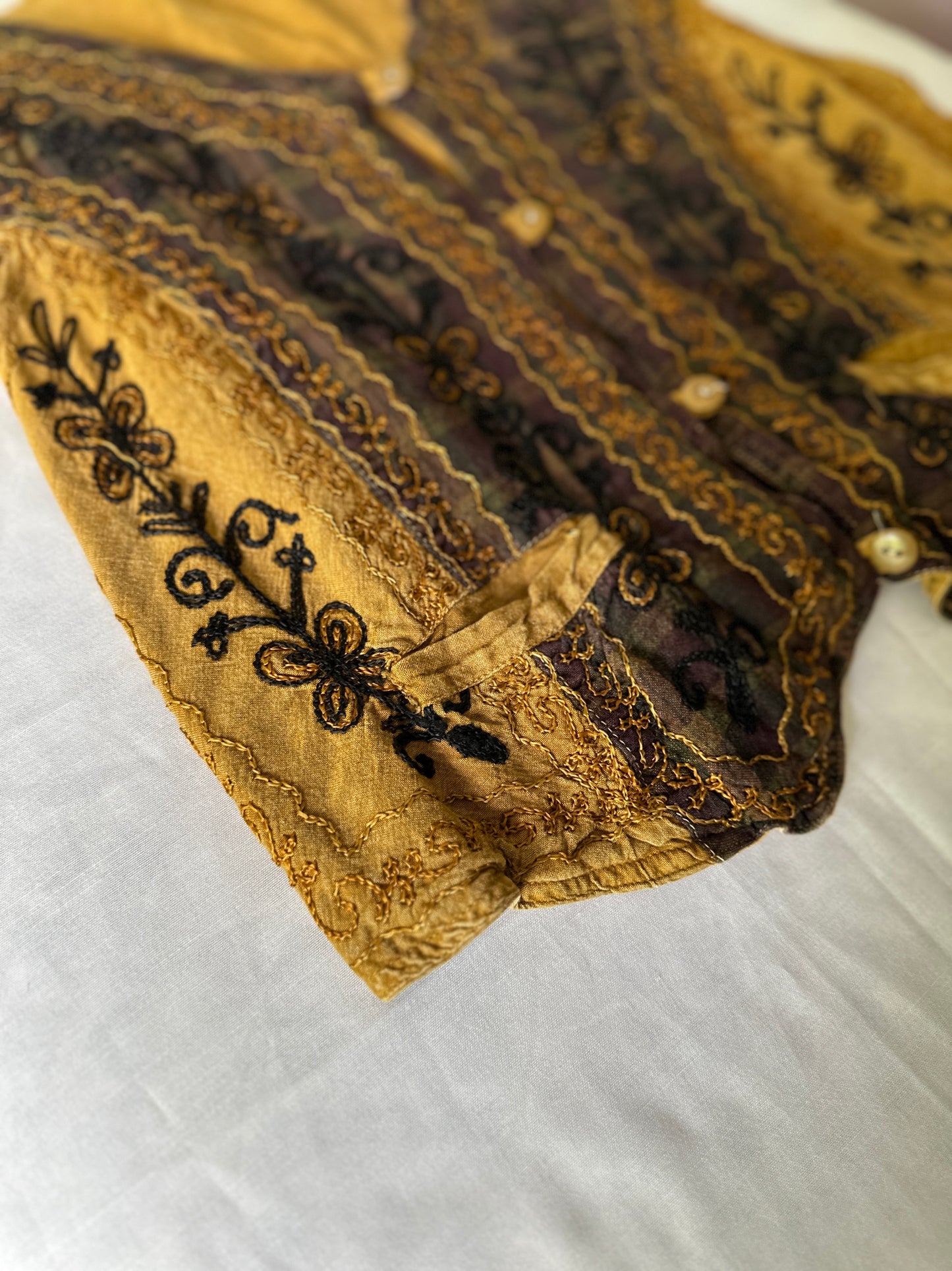 bohemian mustard vest
