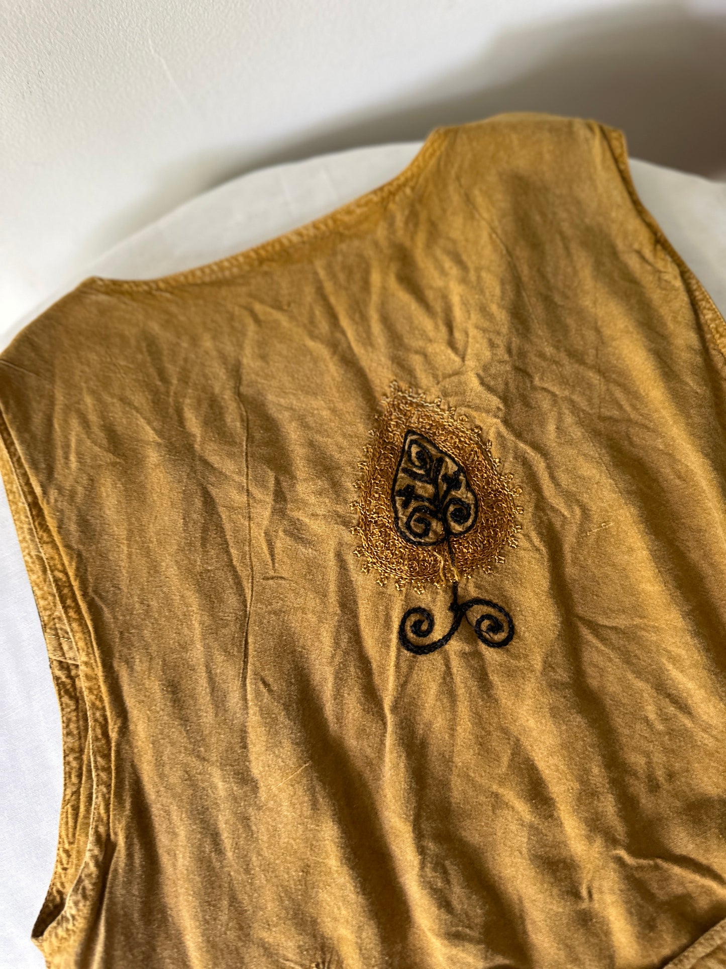 bohemian mustard vest