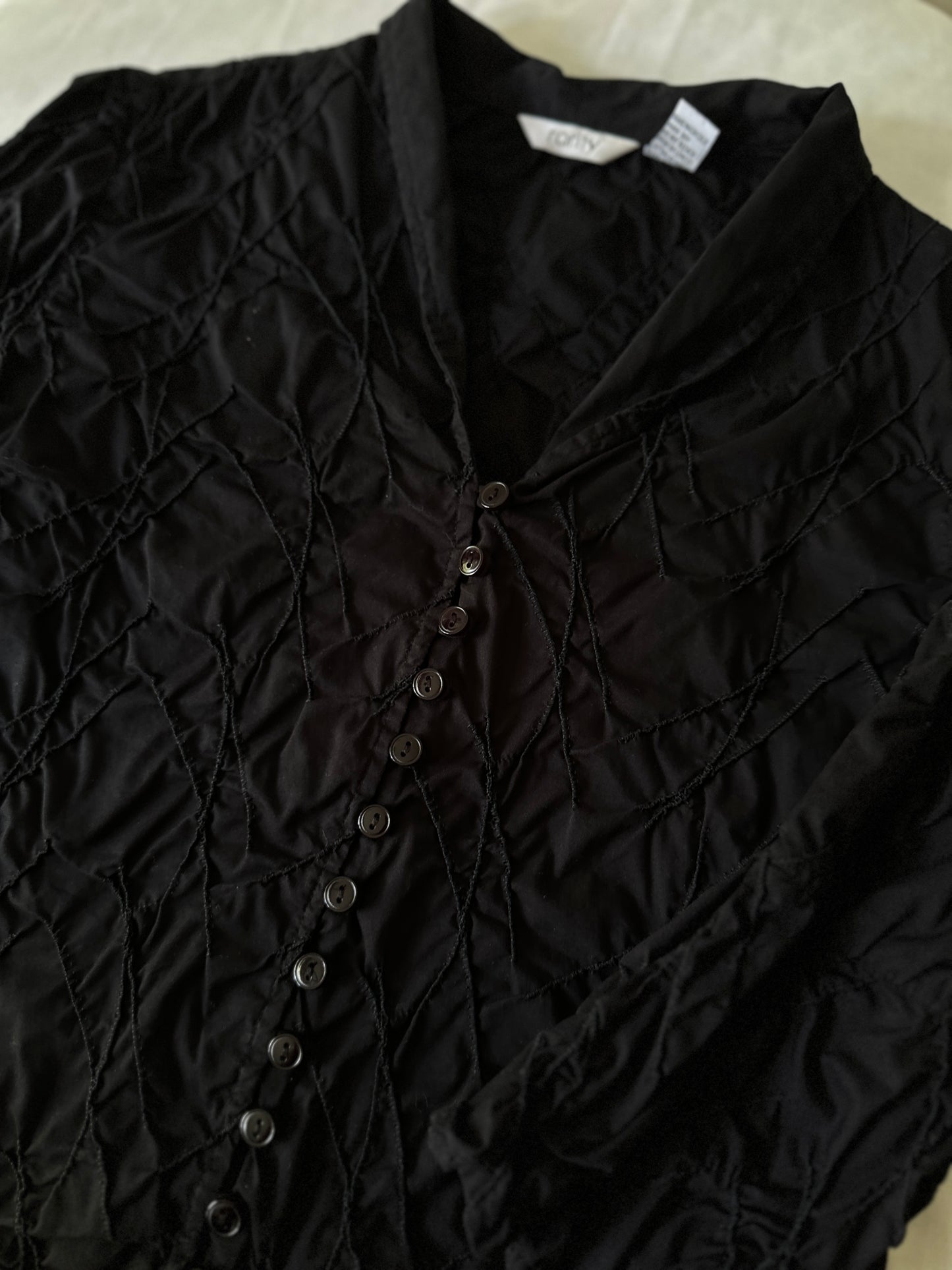 short sleeve black blouse