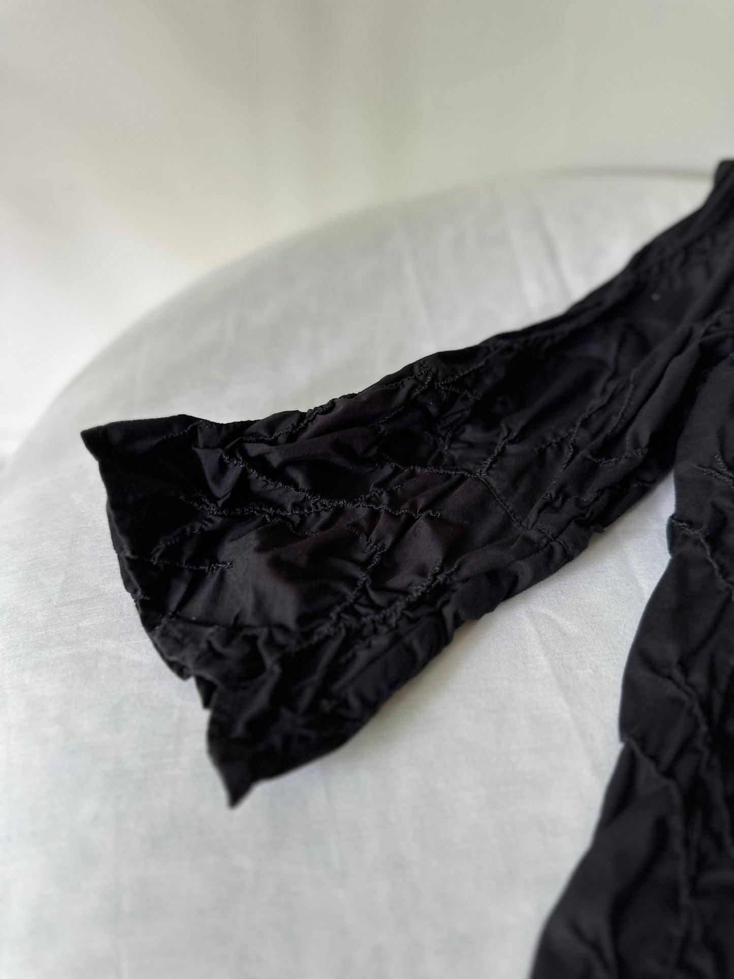 short sleeve black blouse