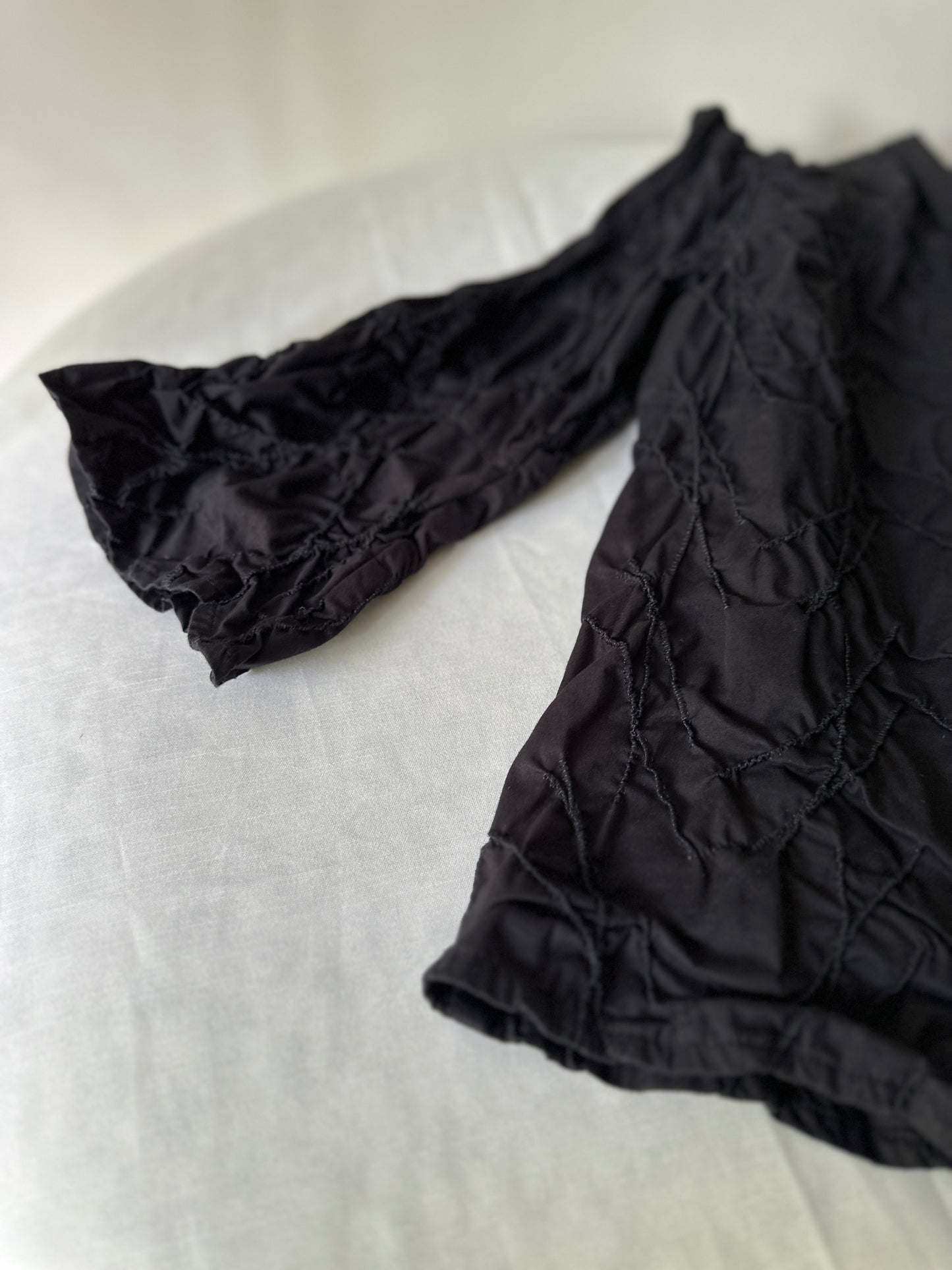 short sleeve black blouse