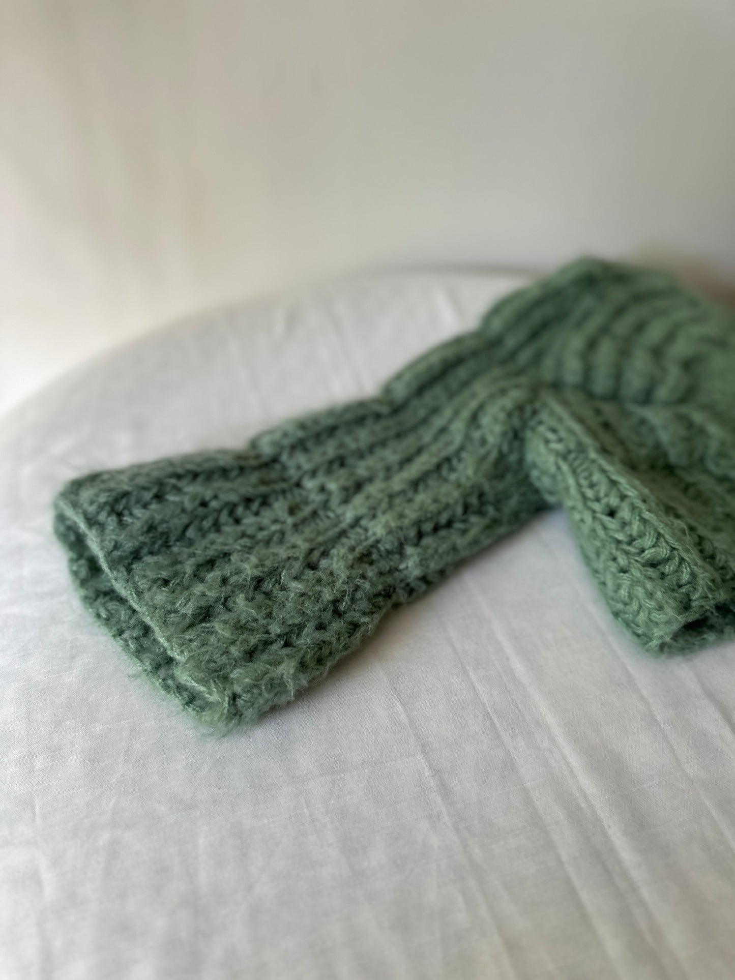 soft mint green cropped cardigan