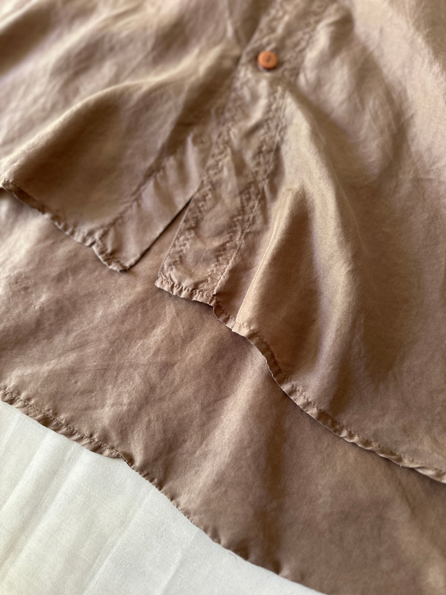 brown silk dress shirt