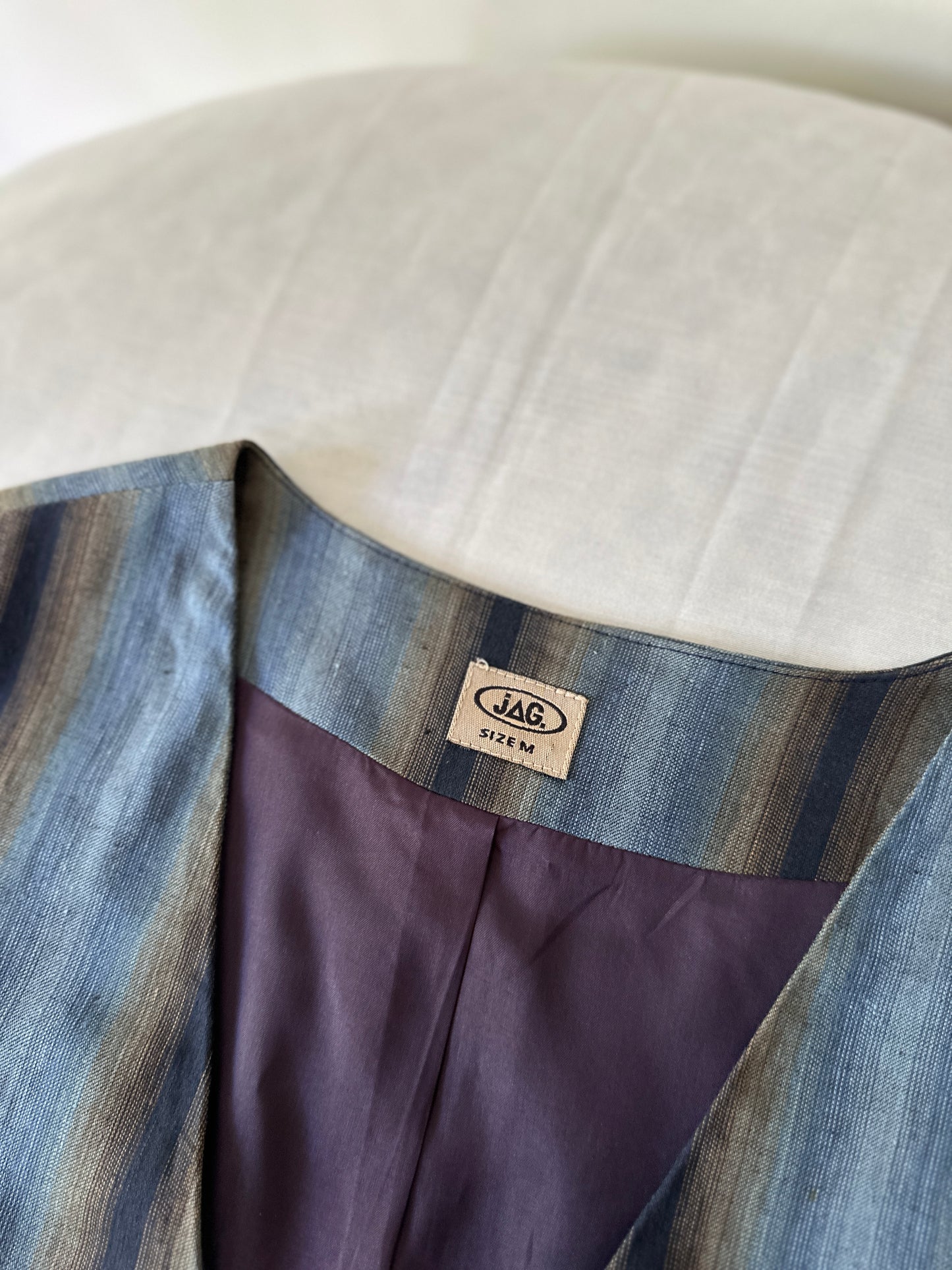 JAG blue toned stripe vest
