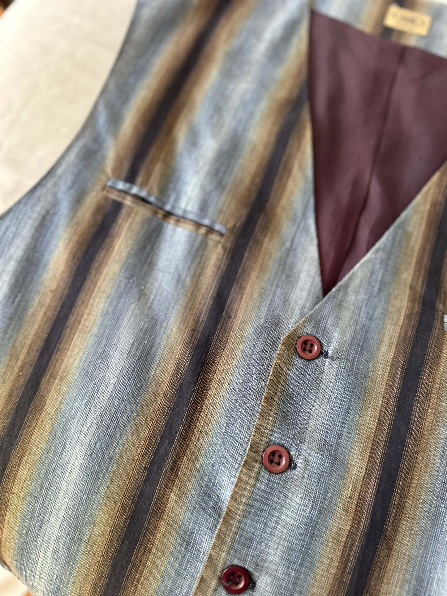 JAG blue toned stripe vest
