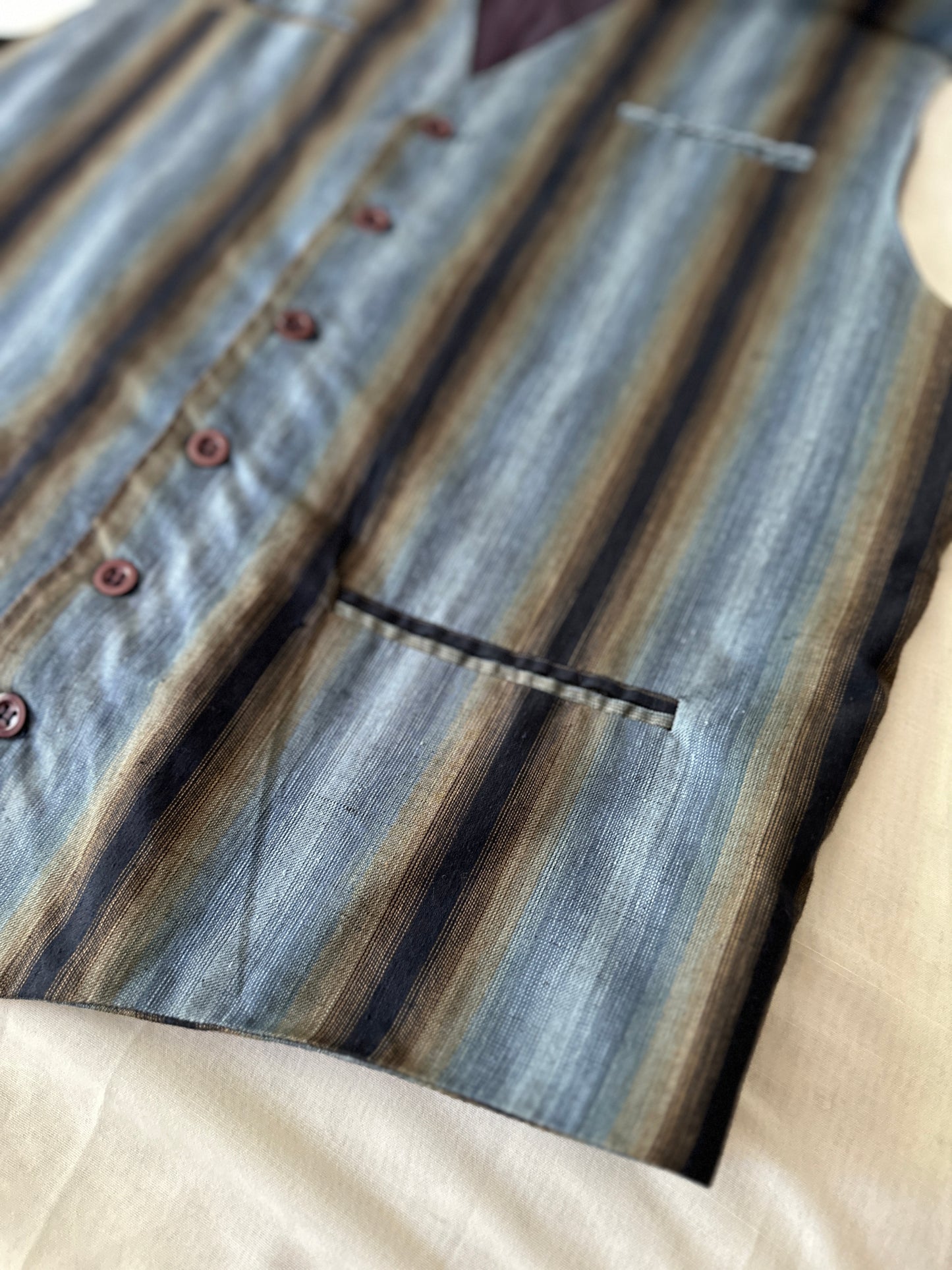JAG blue toned stripe vest