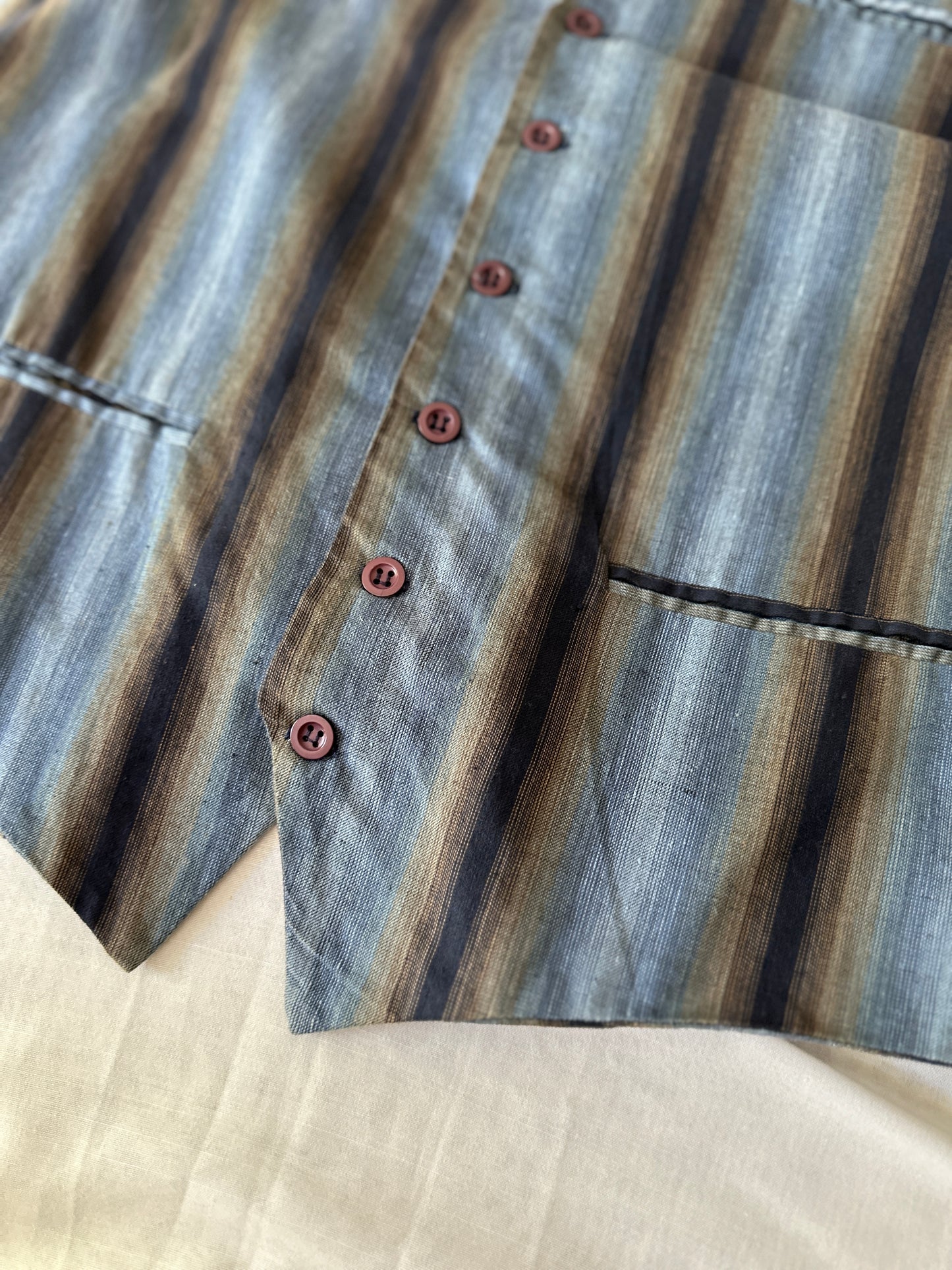 JAG blue toned stripe vest