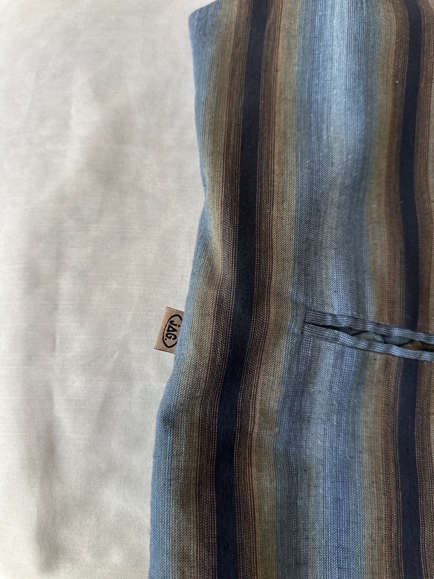 JAG blue toned stripe vest