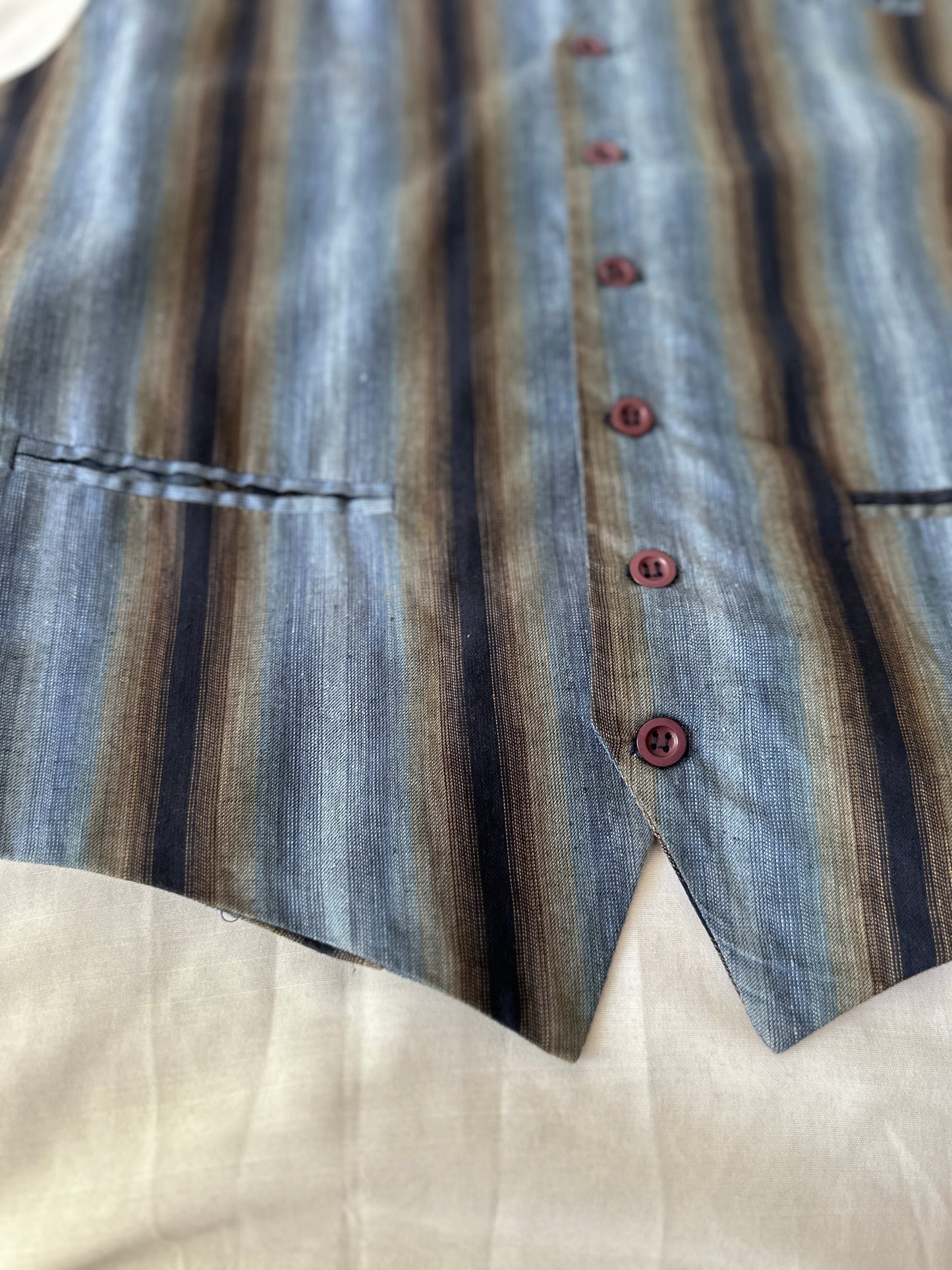 JAG blue toned stripe vest