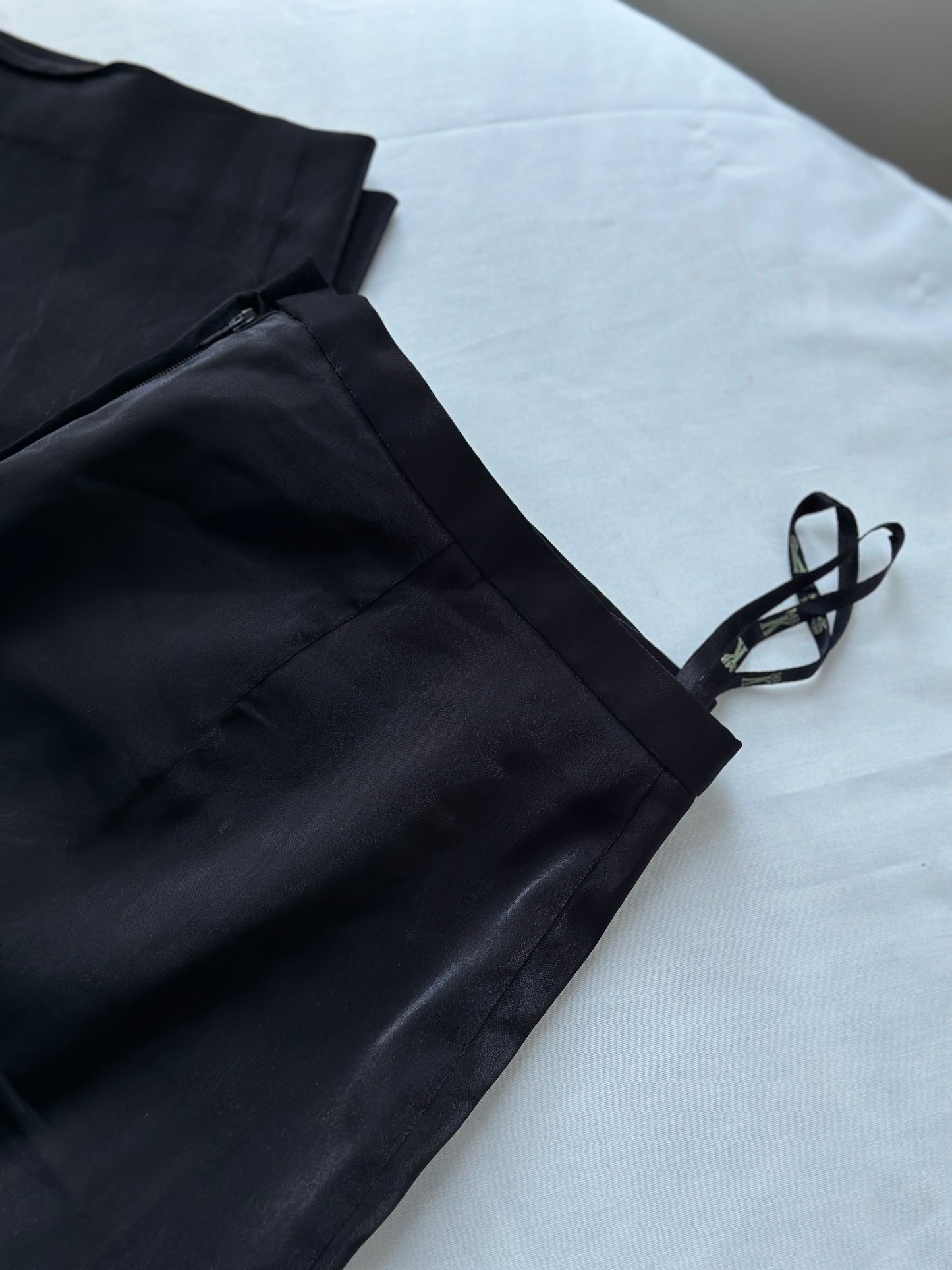 shimmery see through trousers