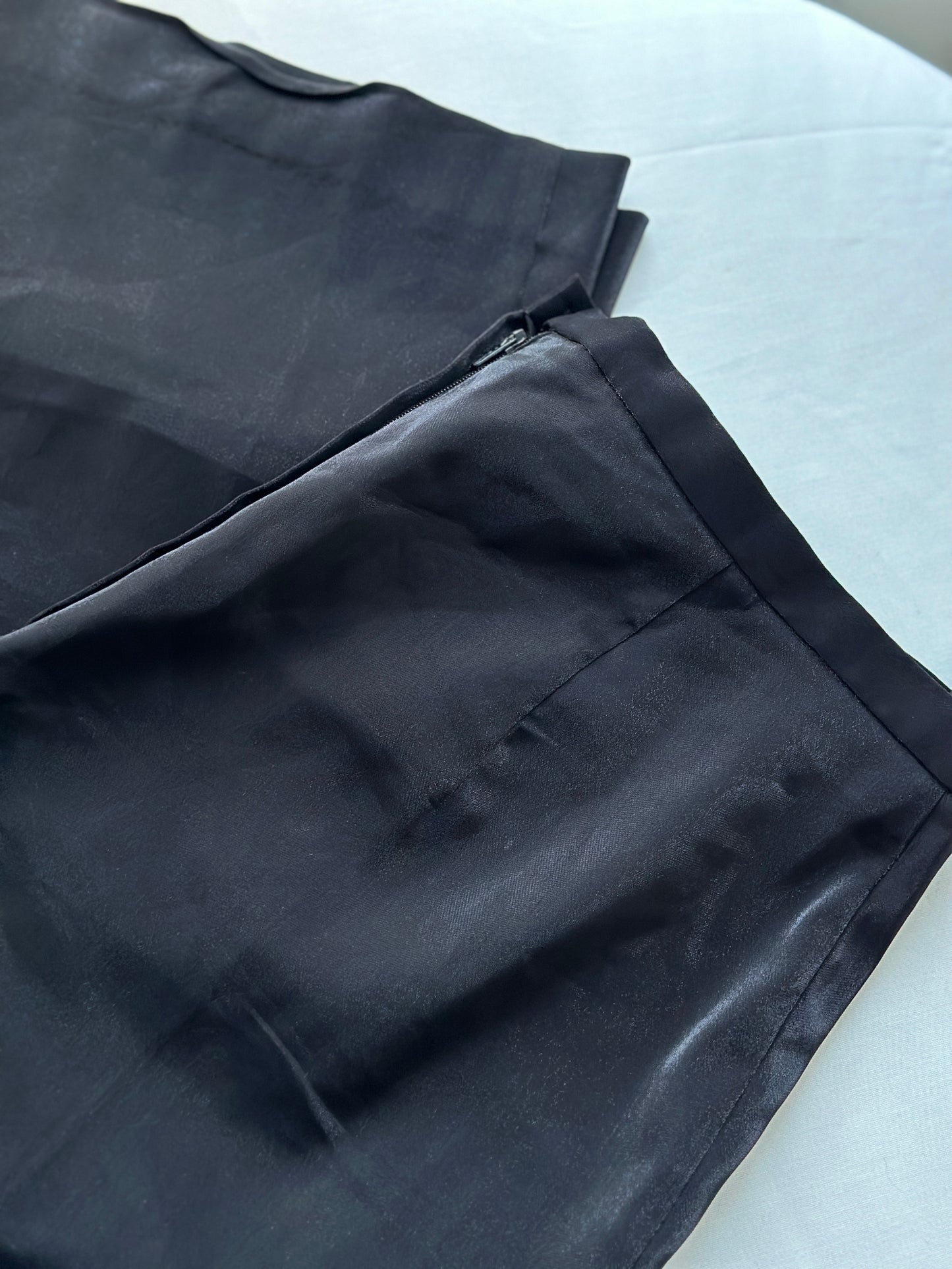 shimmery see through trousers