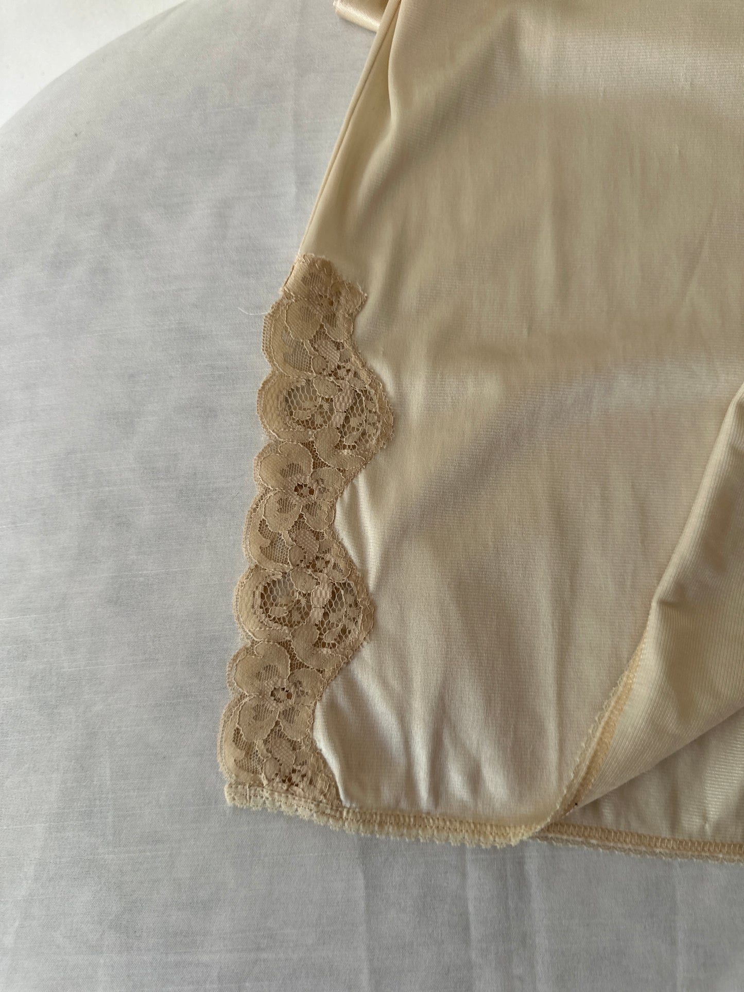 cream lace slip