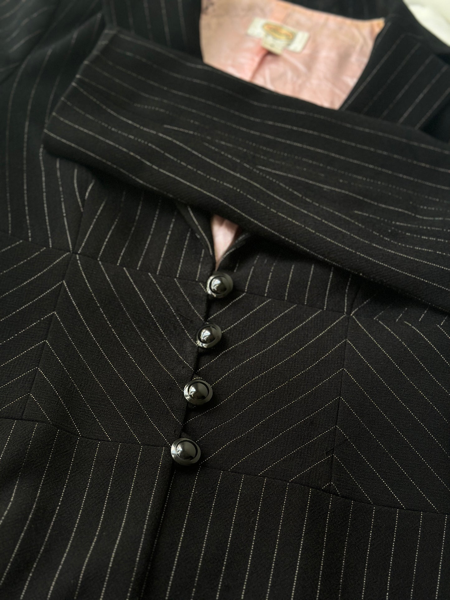 pin striped vintage suit jacket