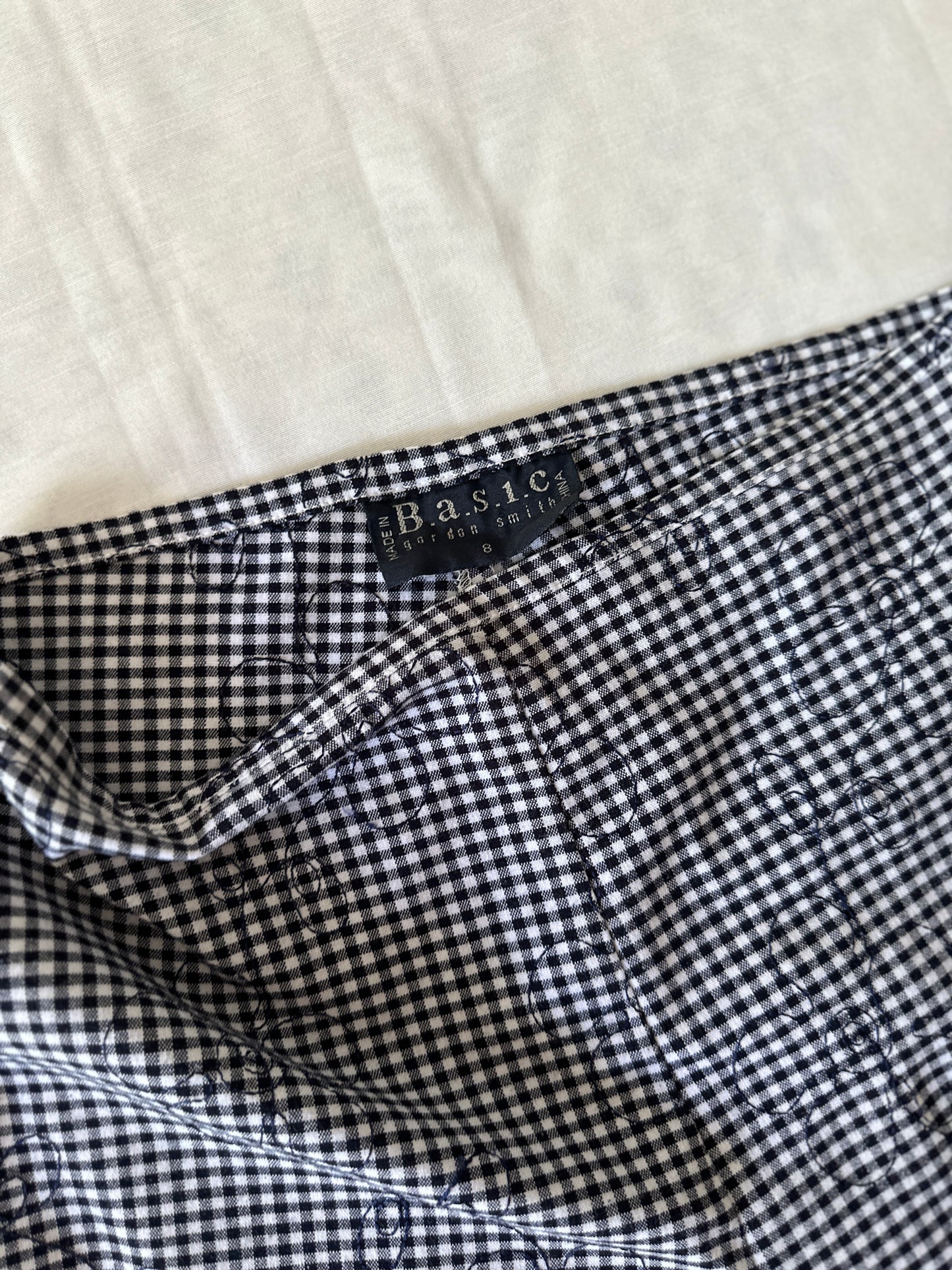 gingham capri pants