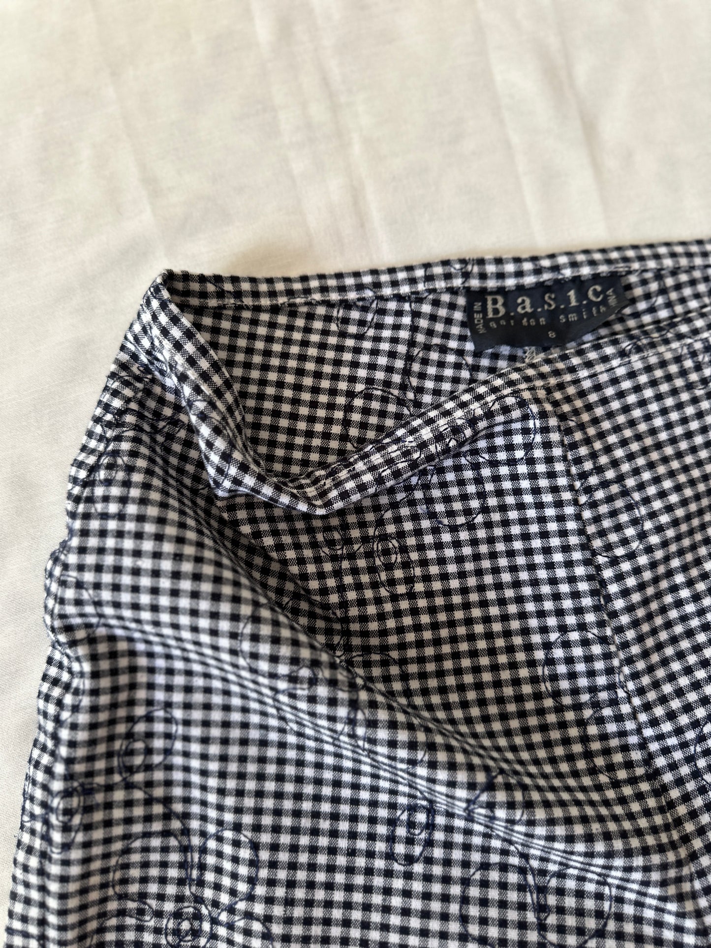 gingham capri pants