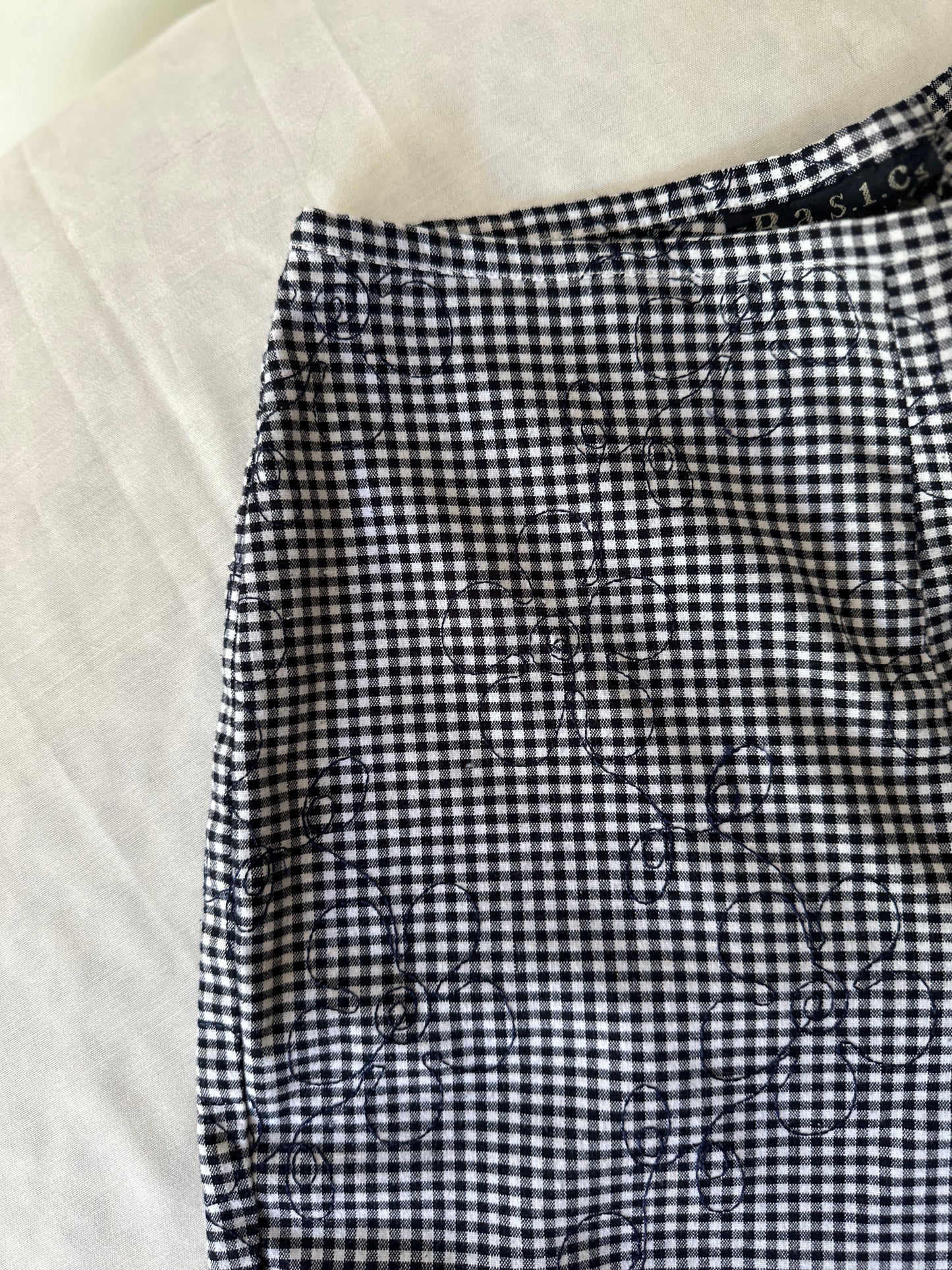 gingham capri pants