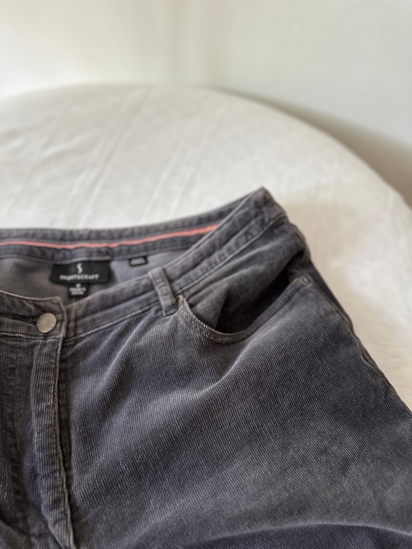 grey corduroy pants