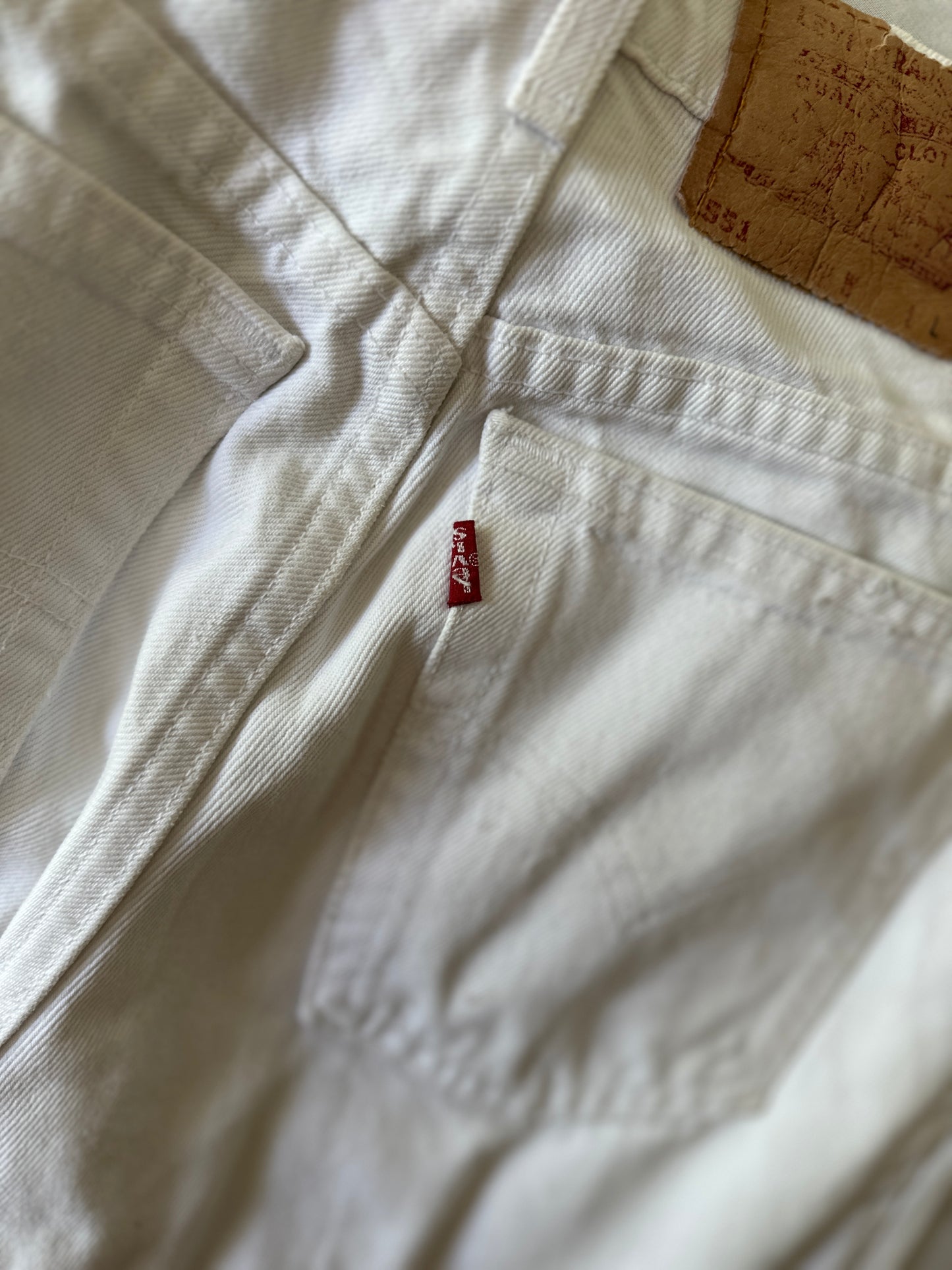 white Levi jeans