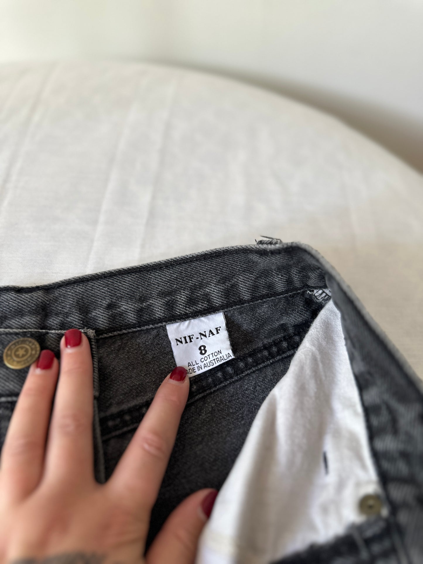 NIF NAF grey denim jeans