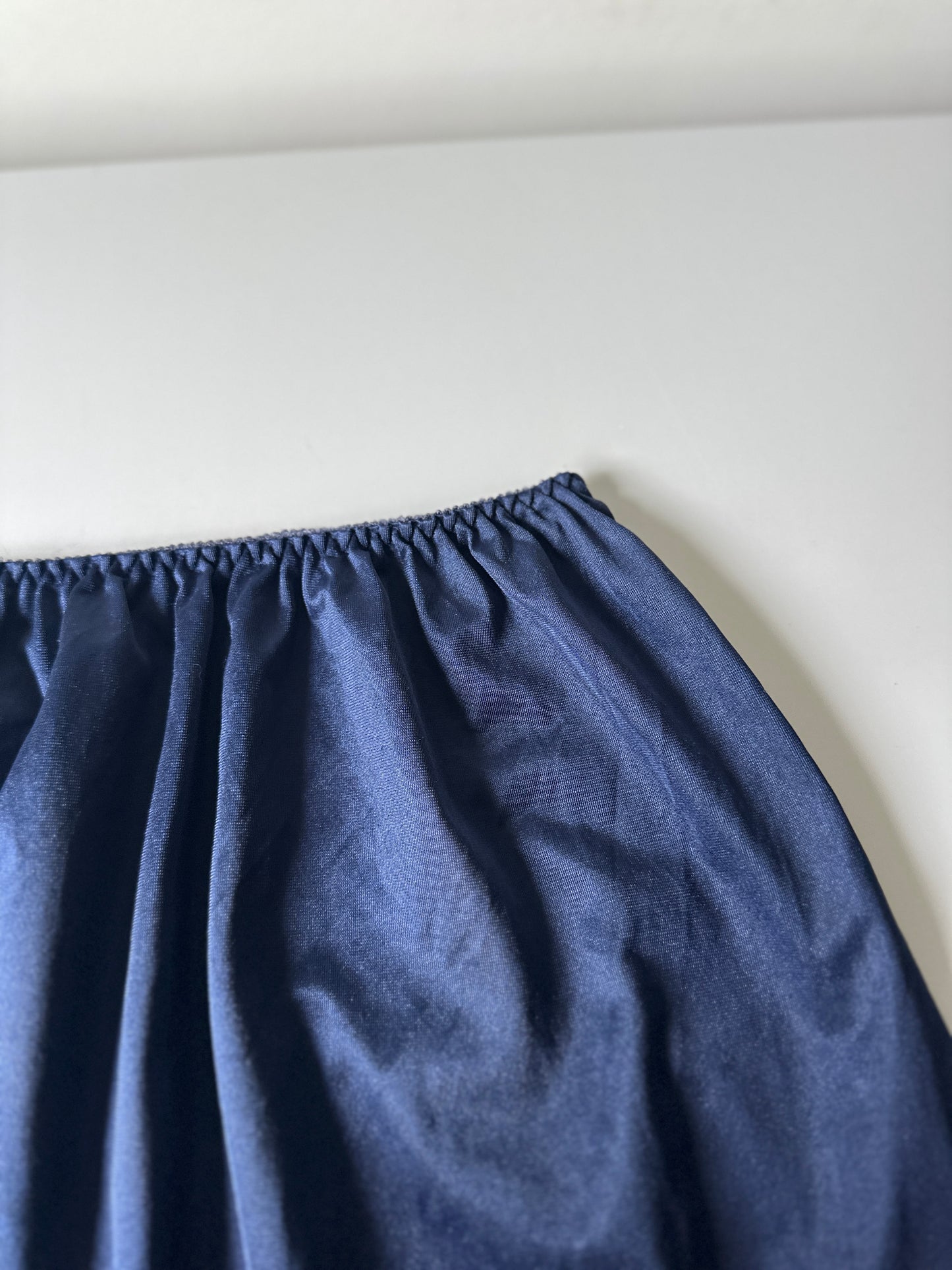 navy short slip skirt