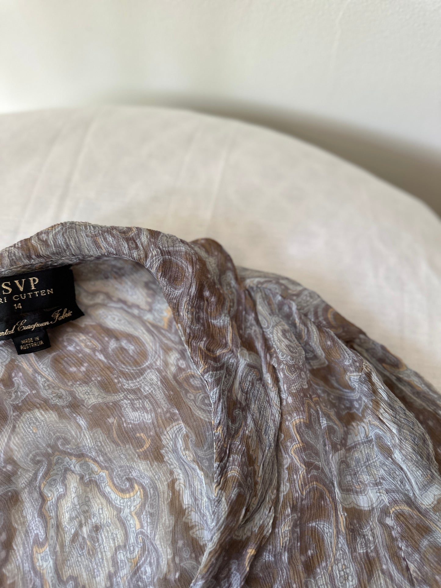 Perri Cutten sheer silk blouse
