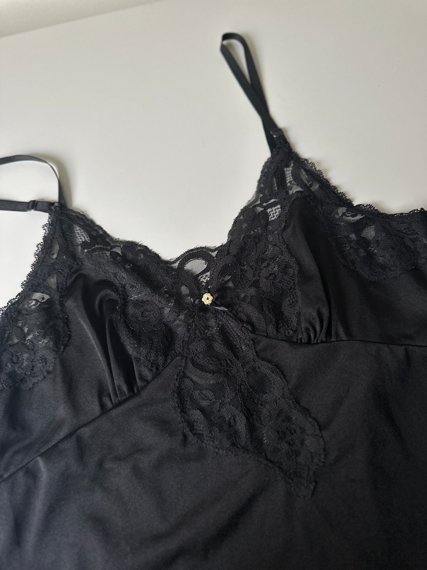 black lace slip blouse
