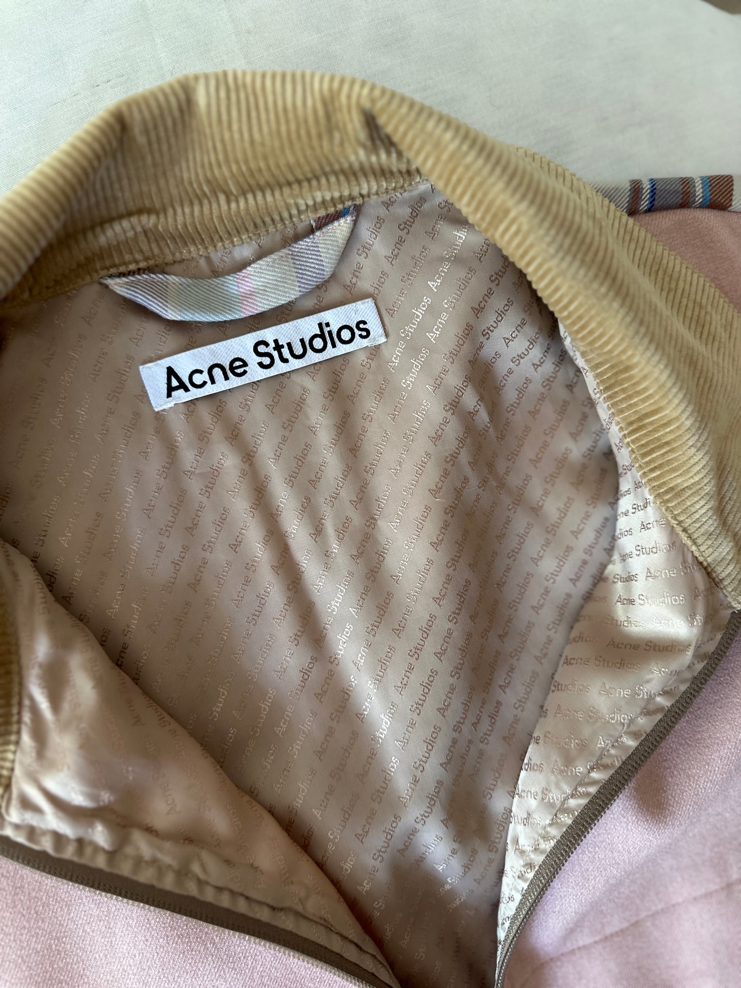 Acne Studios pink zip-up jacket