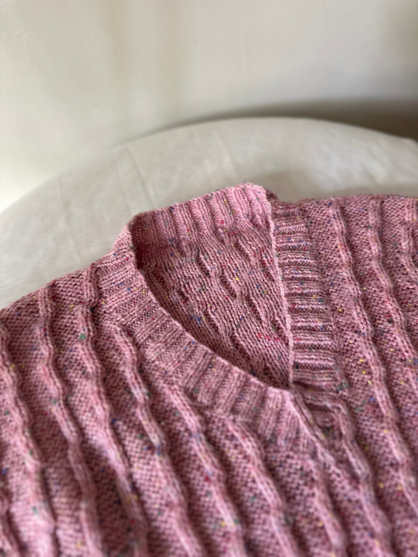 baby pink woollen vest