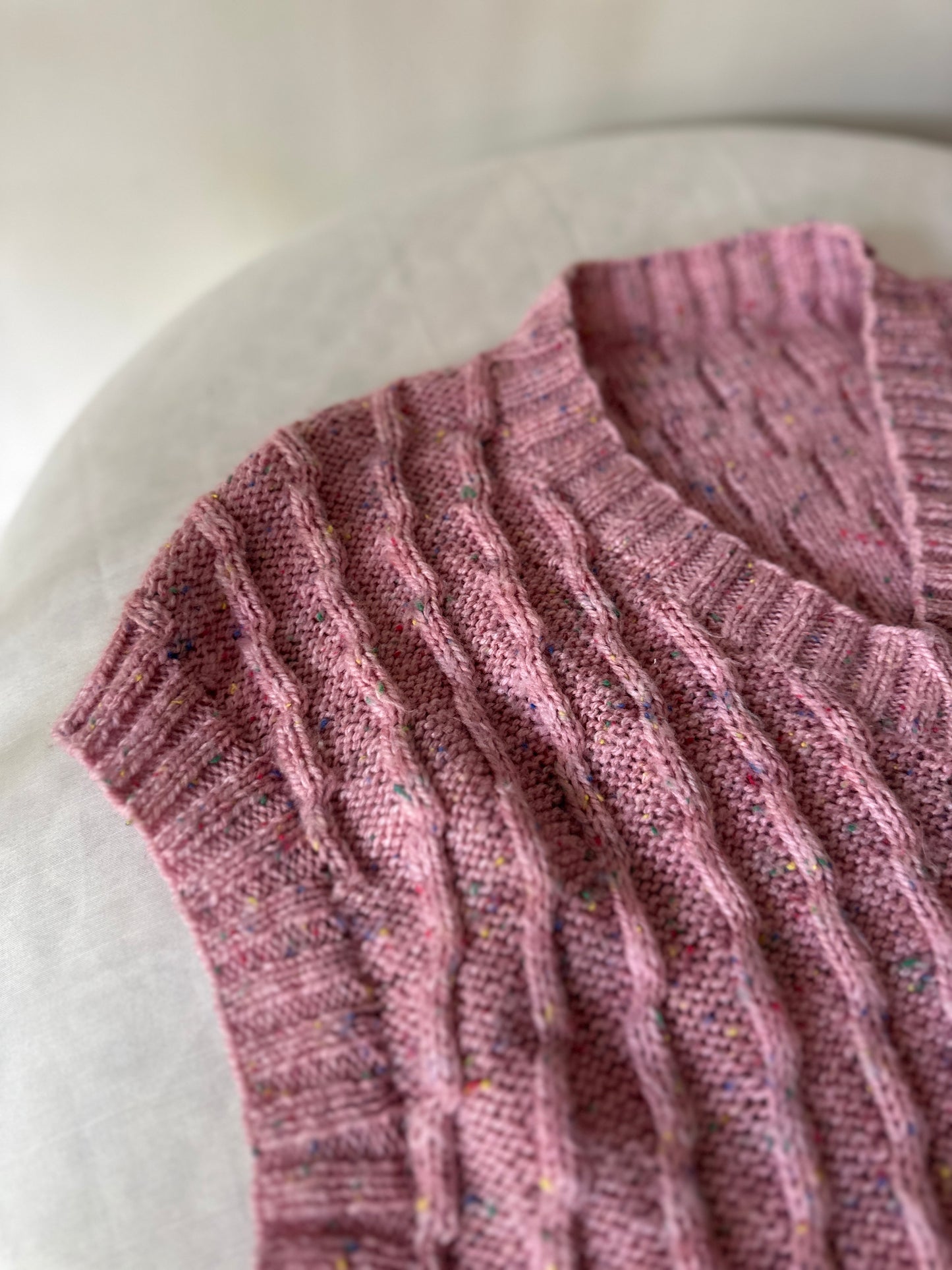 baby pink woollen vest
