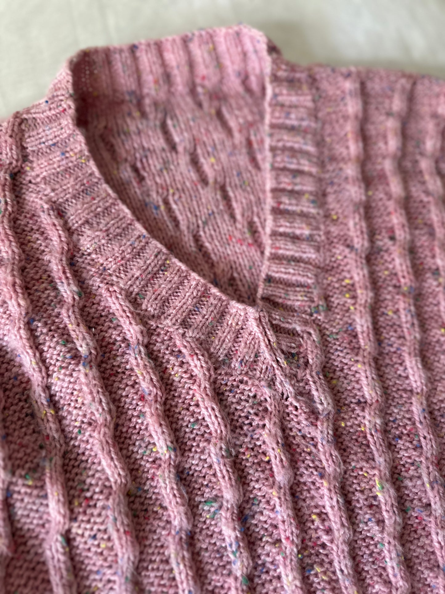 baby pink woollen vest