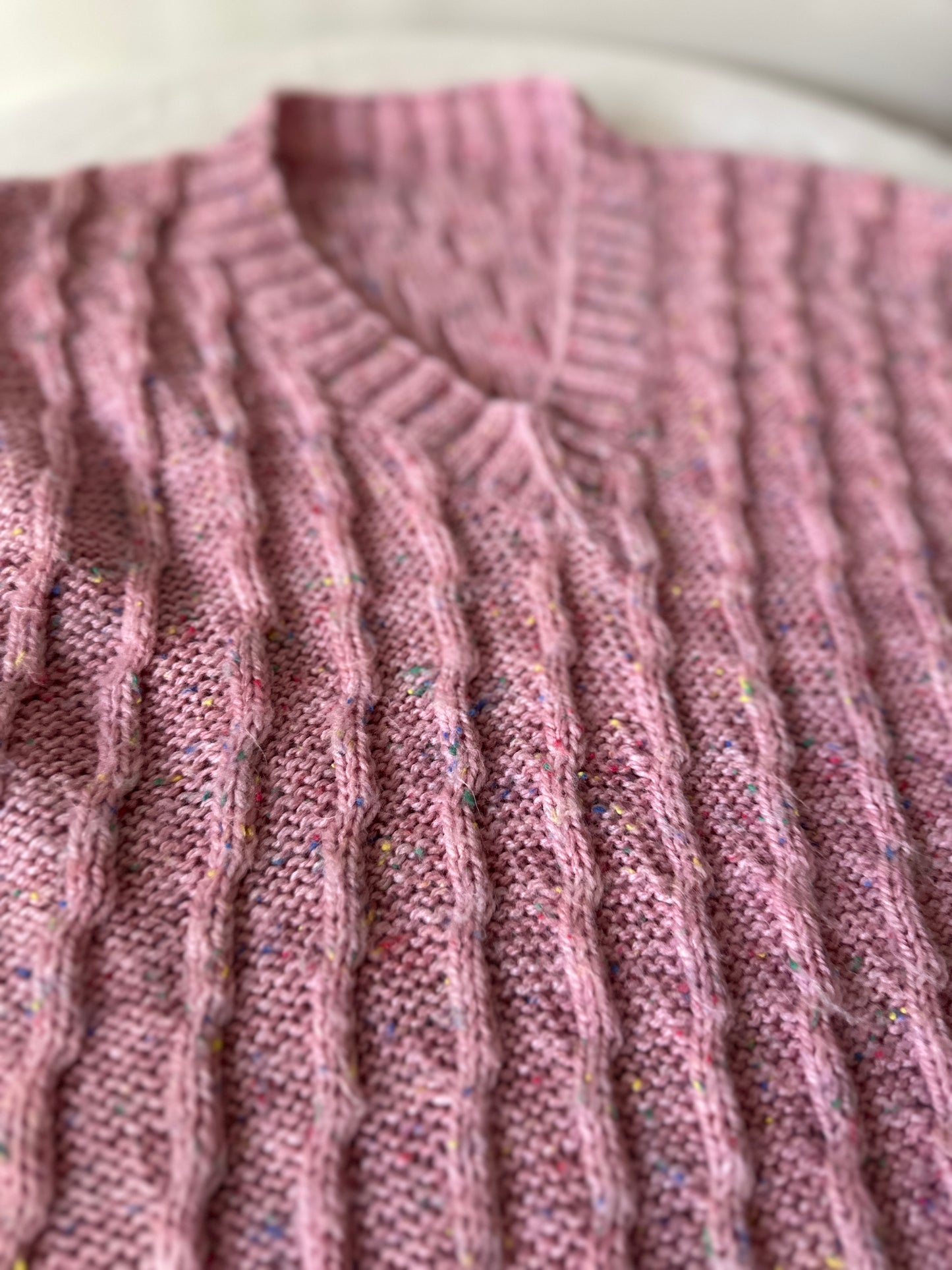 baby pink woollen vest