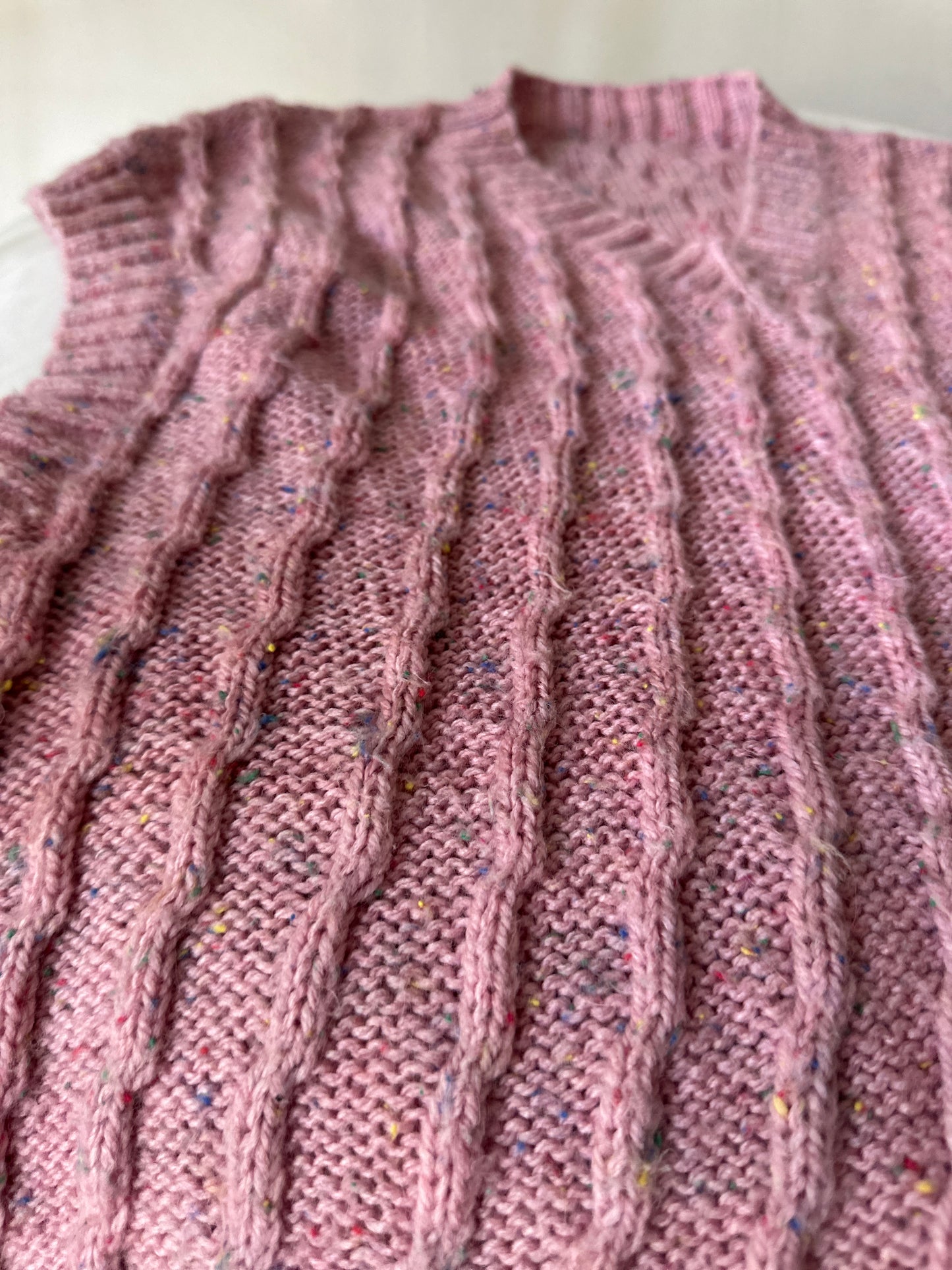 baby pink woollen vest