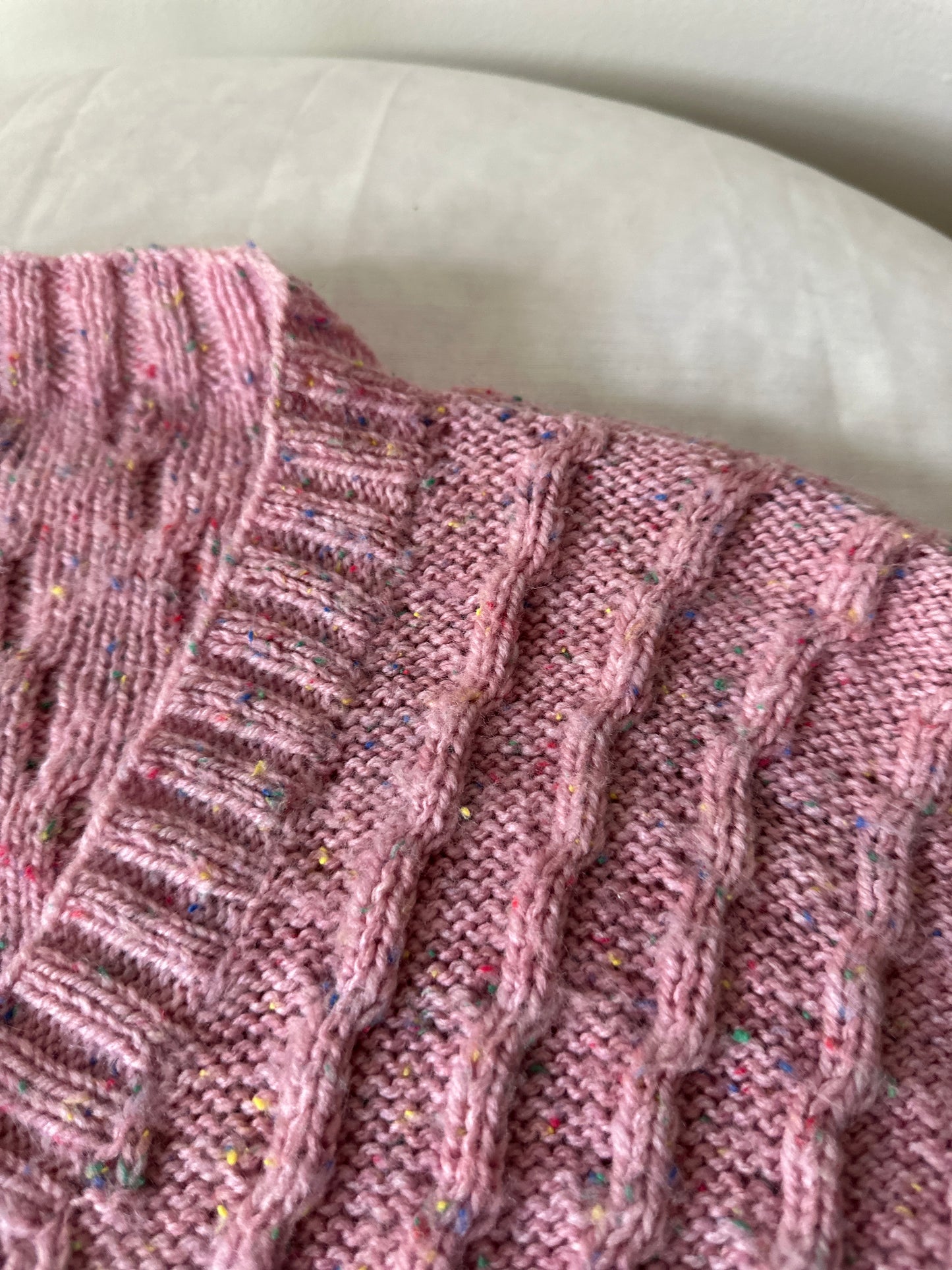 baby pink woollen vest