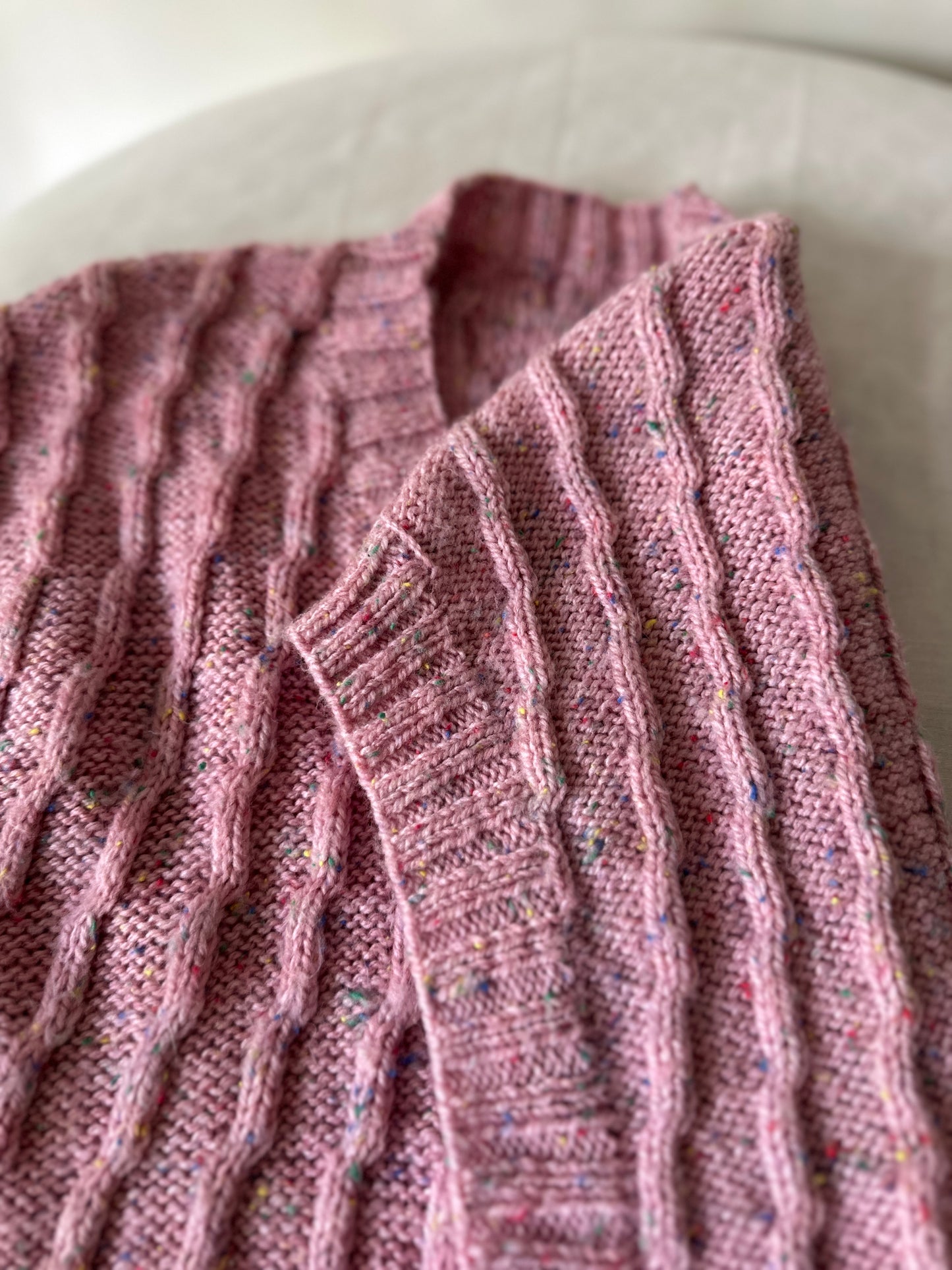 baby pink woollen vest