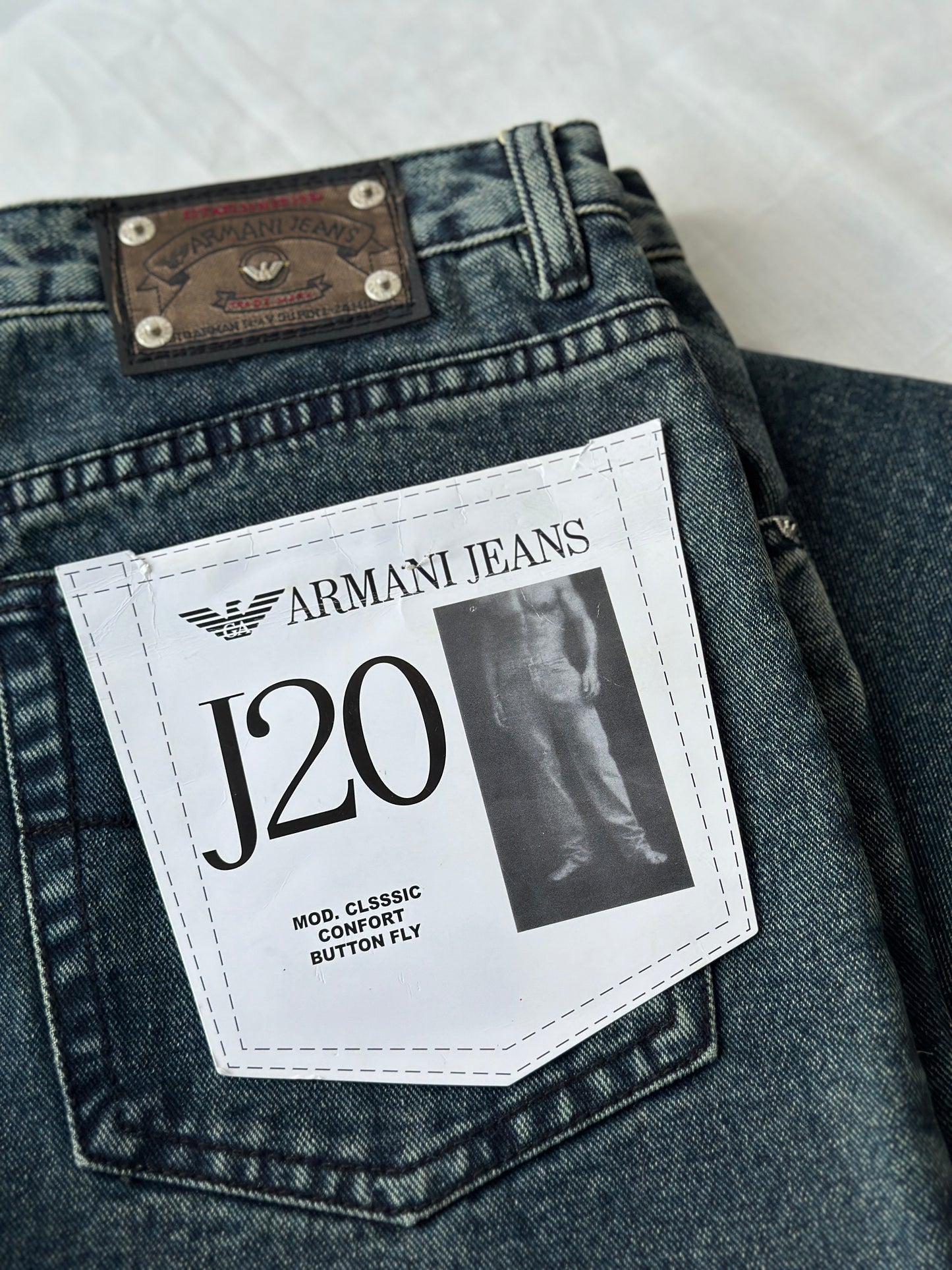 Armani deep blue jeans