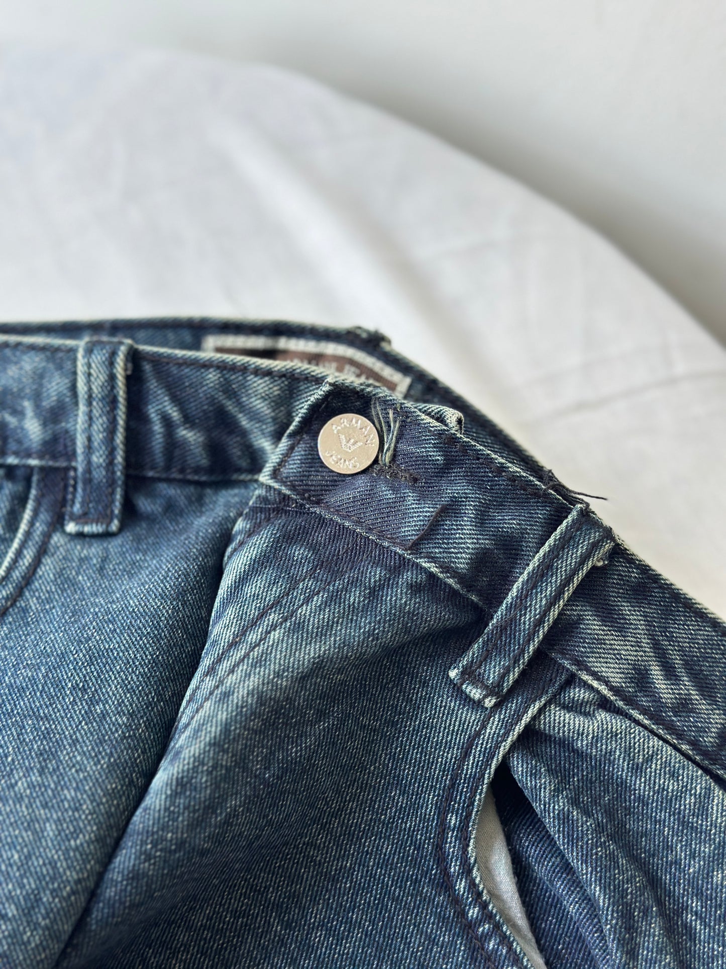 Armani deep blue jeans