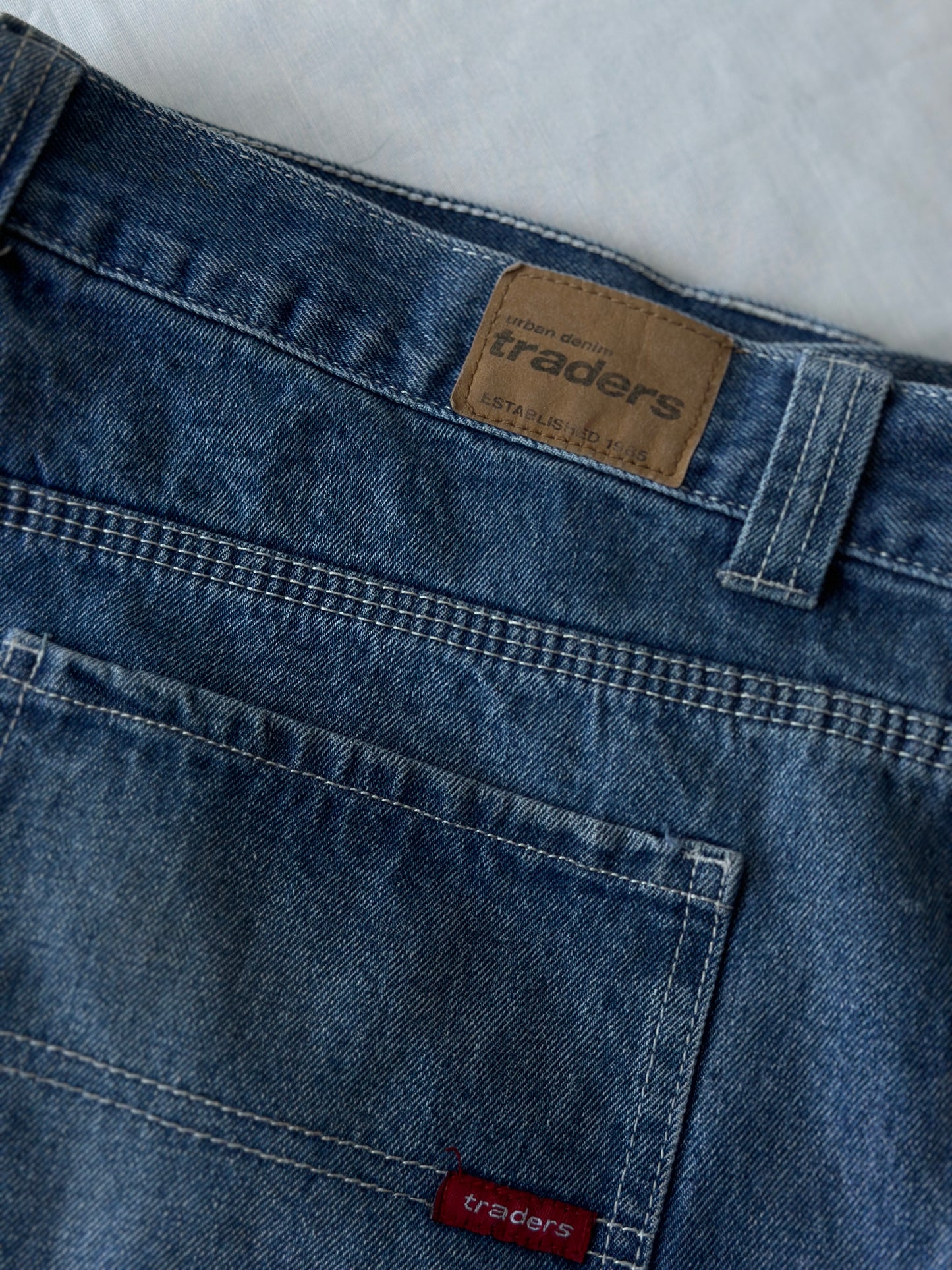 Traders baggy blue denim shorts