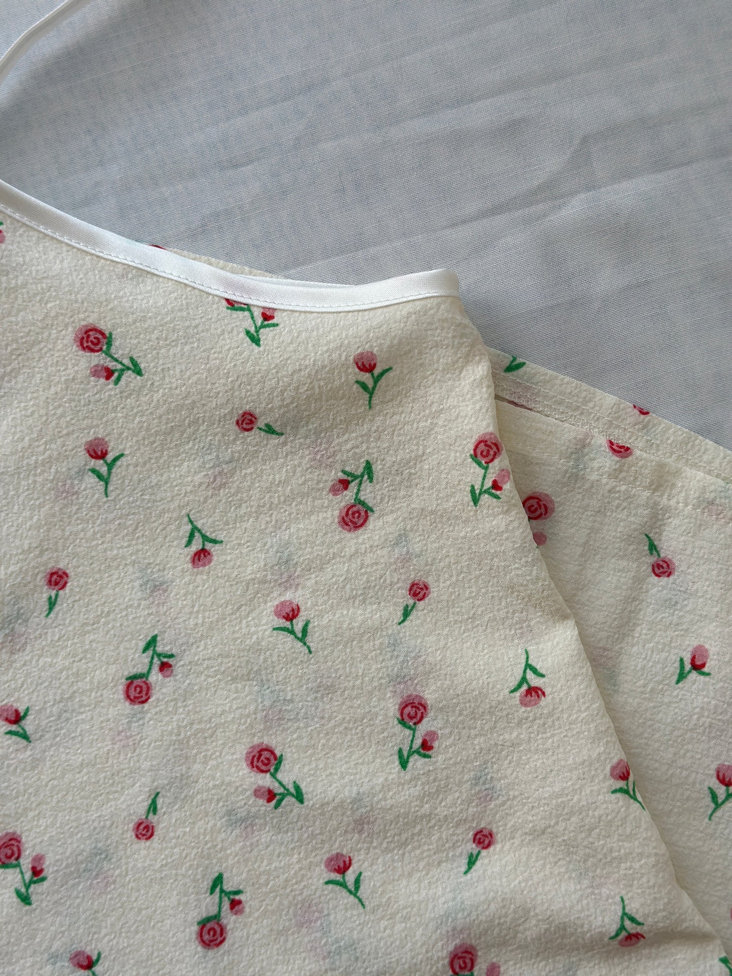 white floral slip